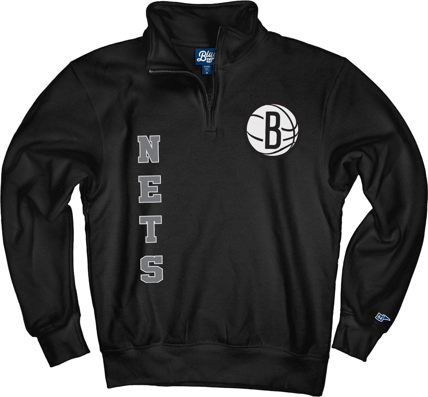 Blue 84 NBA unisex-adult Nba Officially Licensed Quarter Zip Sweatshirt Slam Dunk Team Color
