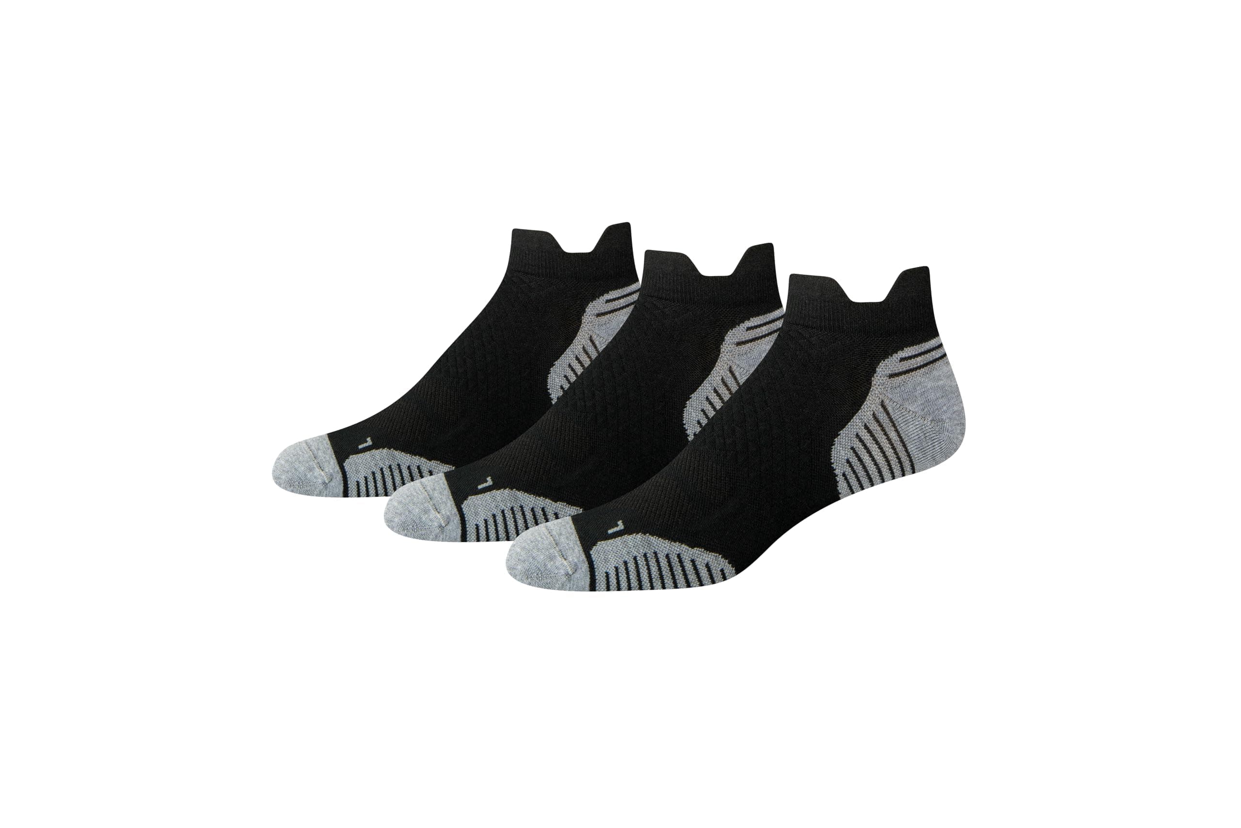Amazon Essentials Men's Athletic Performance Low Cut Running Socks, Cushioned with Tab Back, 3 Pairs
