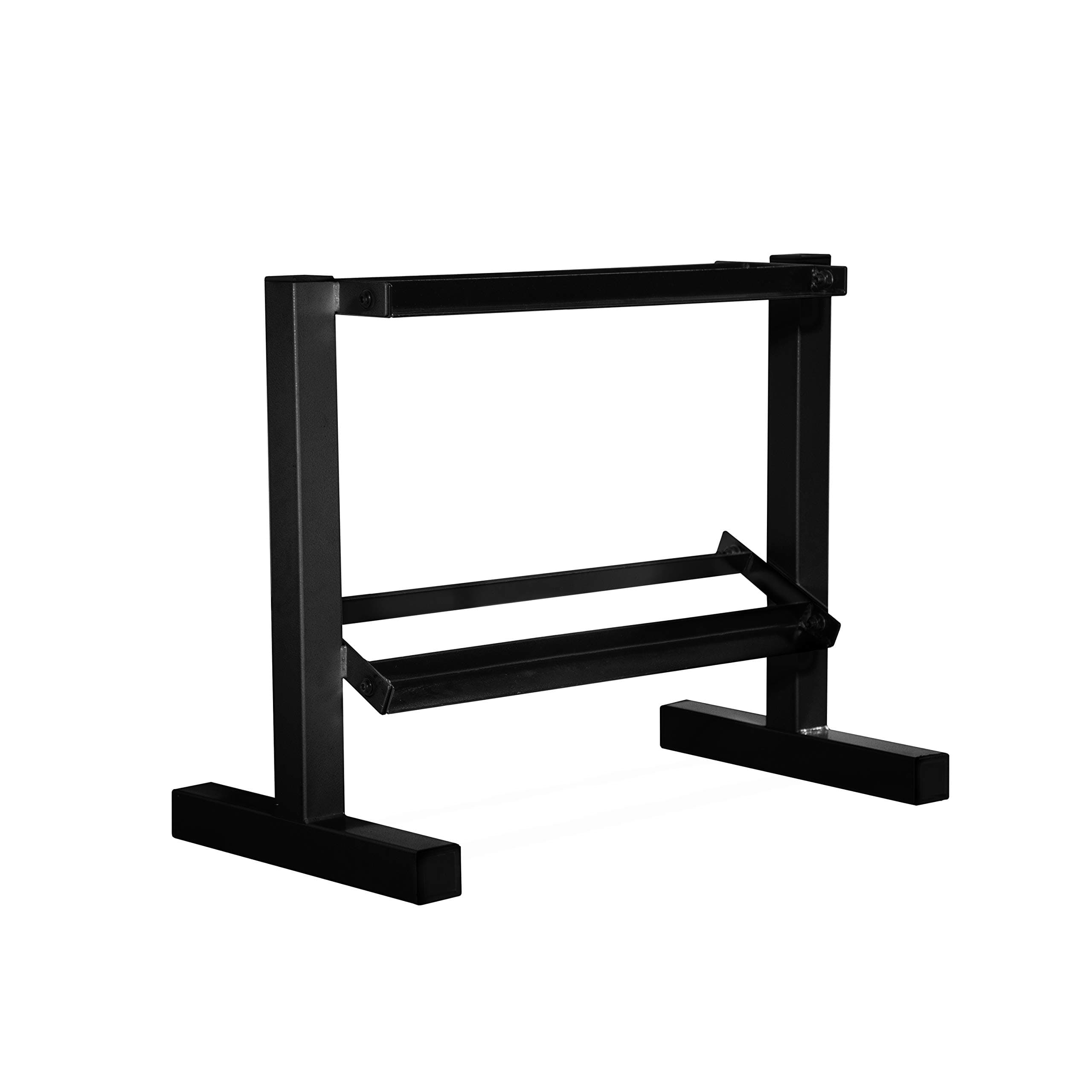 Cap 24-Inch Dumbbell Storage Rack for Home Gym, 2-Tier Heavy-Duty Weight Rack for Hex Dumbbells, Space-Saving Steel Free Weight Organizer Stand, Holds 5lb - 25lb Pairs