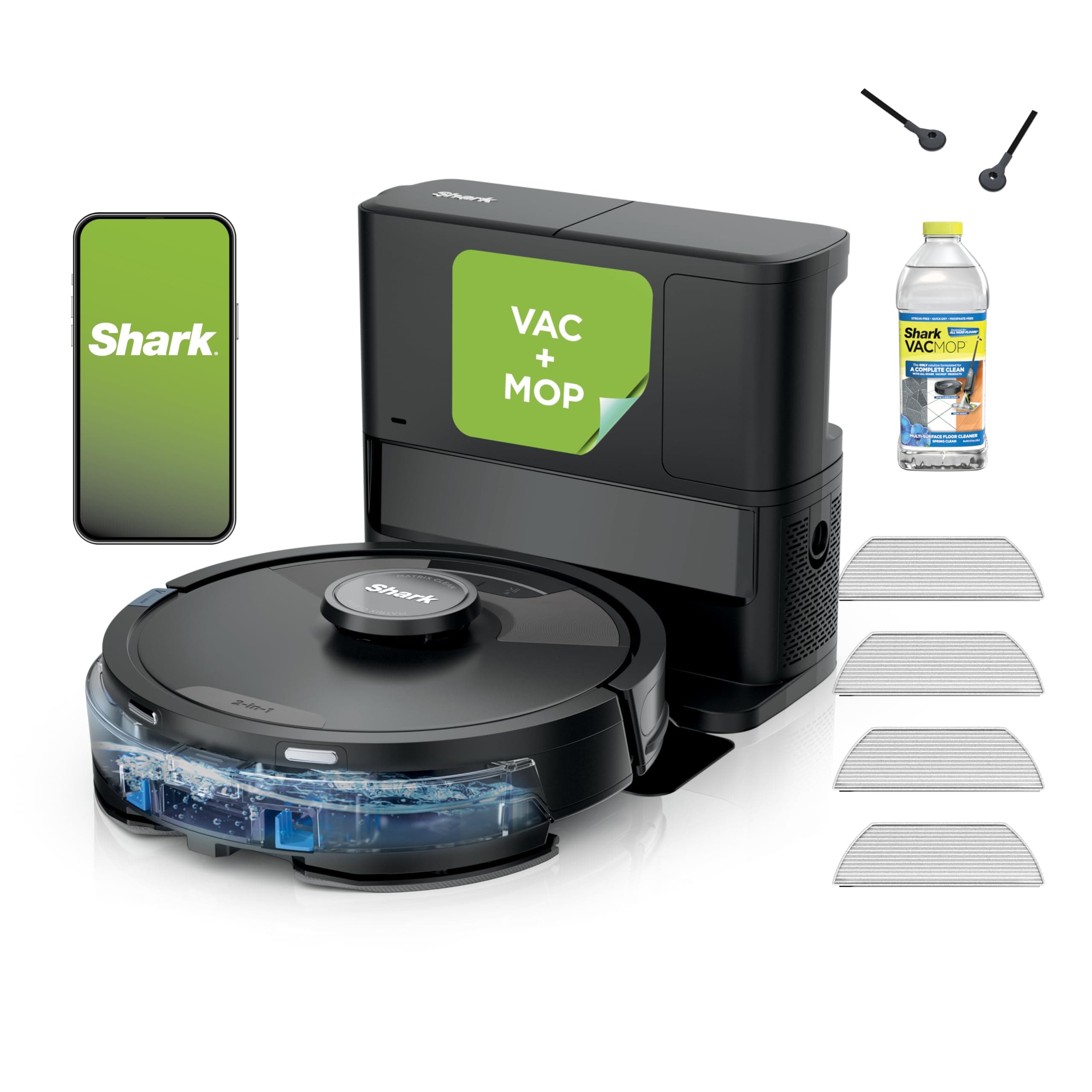 Shark Matrix Plus Robot Vacuum and Mop,UR2650WS | Sonic Mopping, Matrix Clean, CleanEdge, HEPA 30-Day Self-Empty Base, 360° LiDAR Mapping, Self-Cleaning Brushroll, Wi-Fi