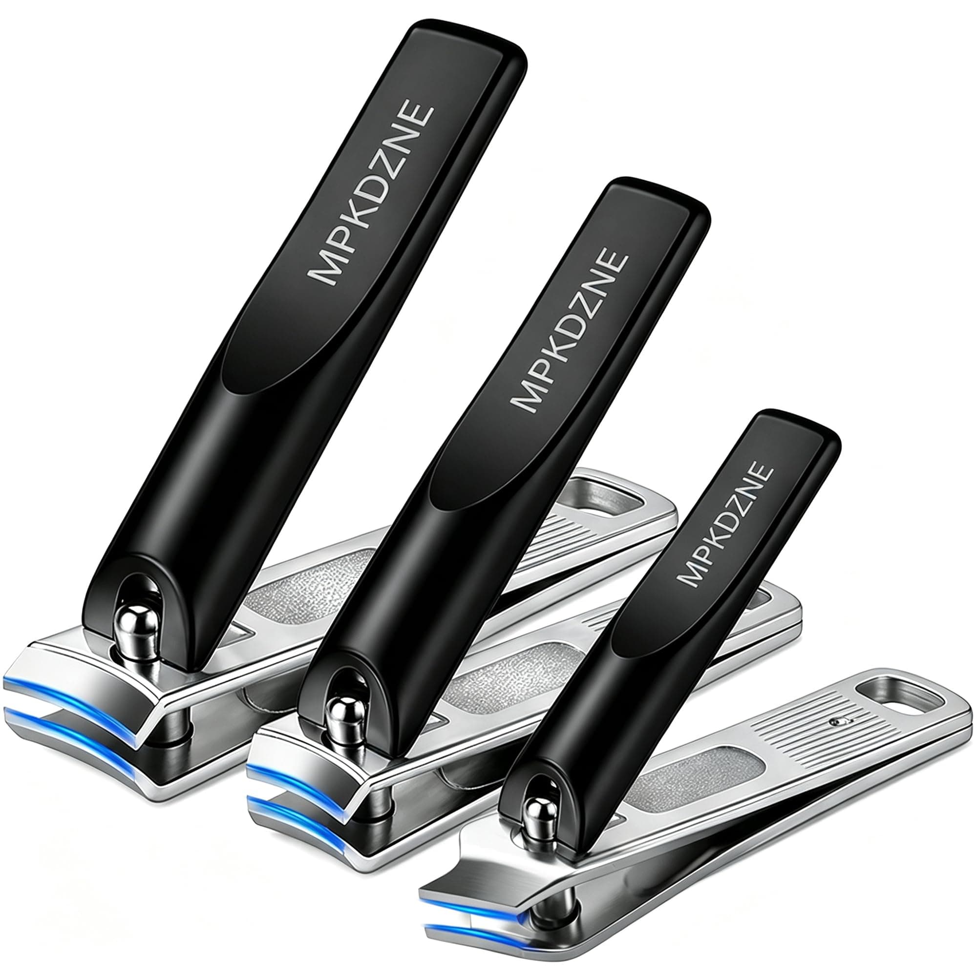 Nail Clippers Set, Fingernail and Toenail Clipper Cutters Kit | Ultra Sharp All-IN-ONE Kit: 15% Thicker Premium Sturdy Podiatrist Toe Nail Care Tools. Perfect Grooming Gifts with Case