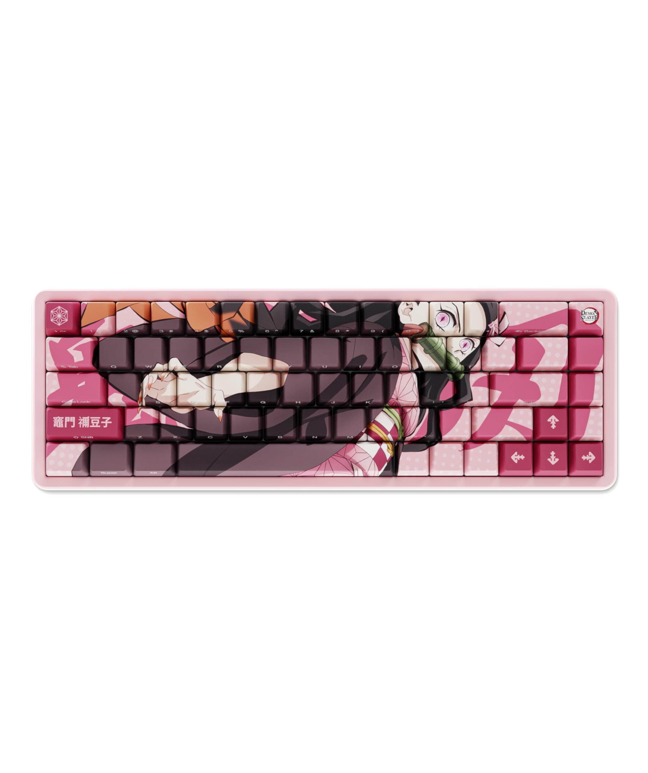 Demon Slayer Kimetsu No Yaiba Nezuko PBT Dye Sub keycap Set, US Layout