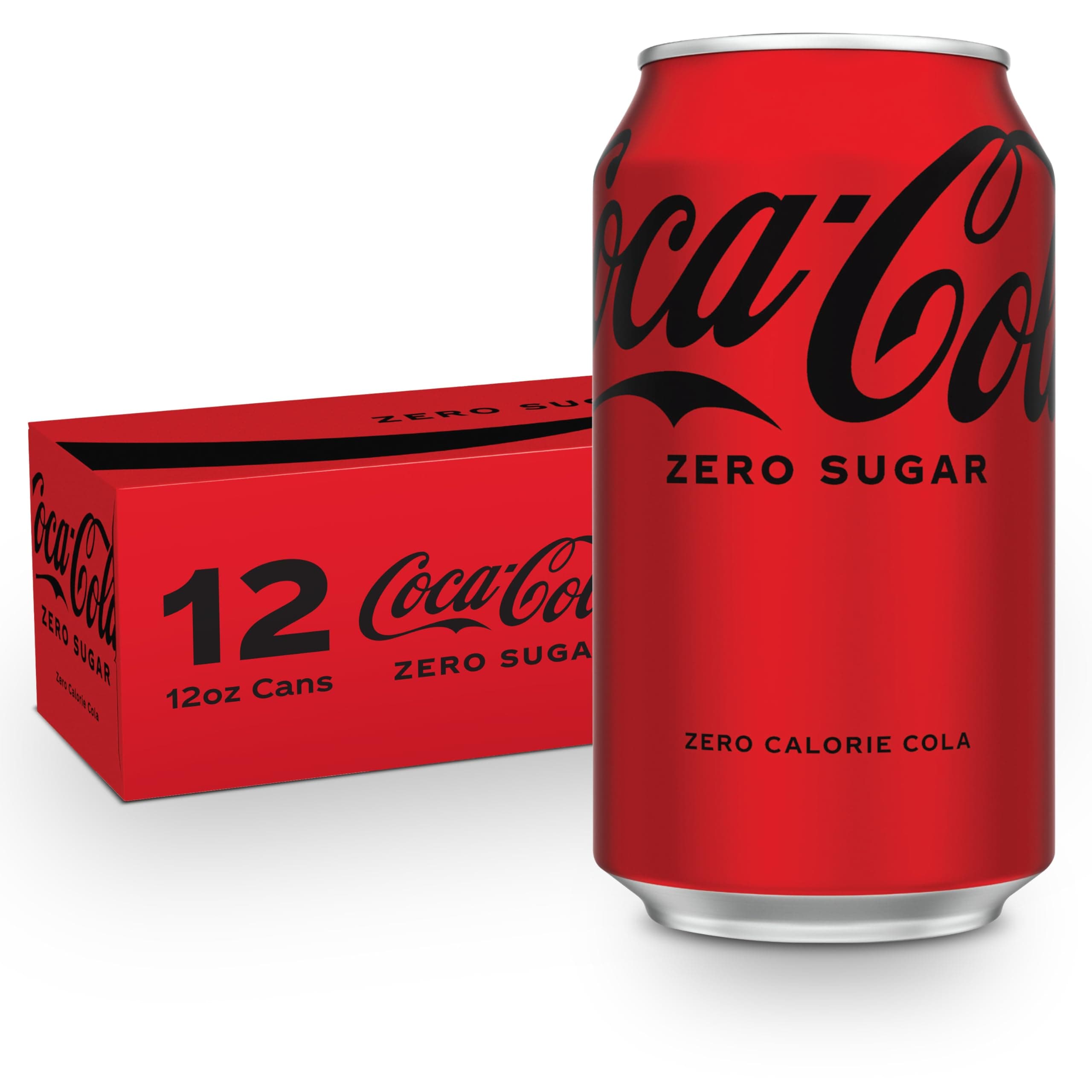 Coca-Cola Zero Sugar Soda Soft Drink Fridge Pack Cans, 12 fl oz, 12 Pack | Carbonated cola soda pop with zero calories