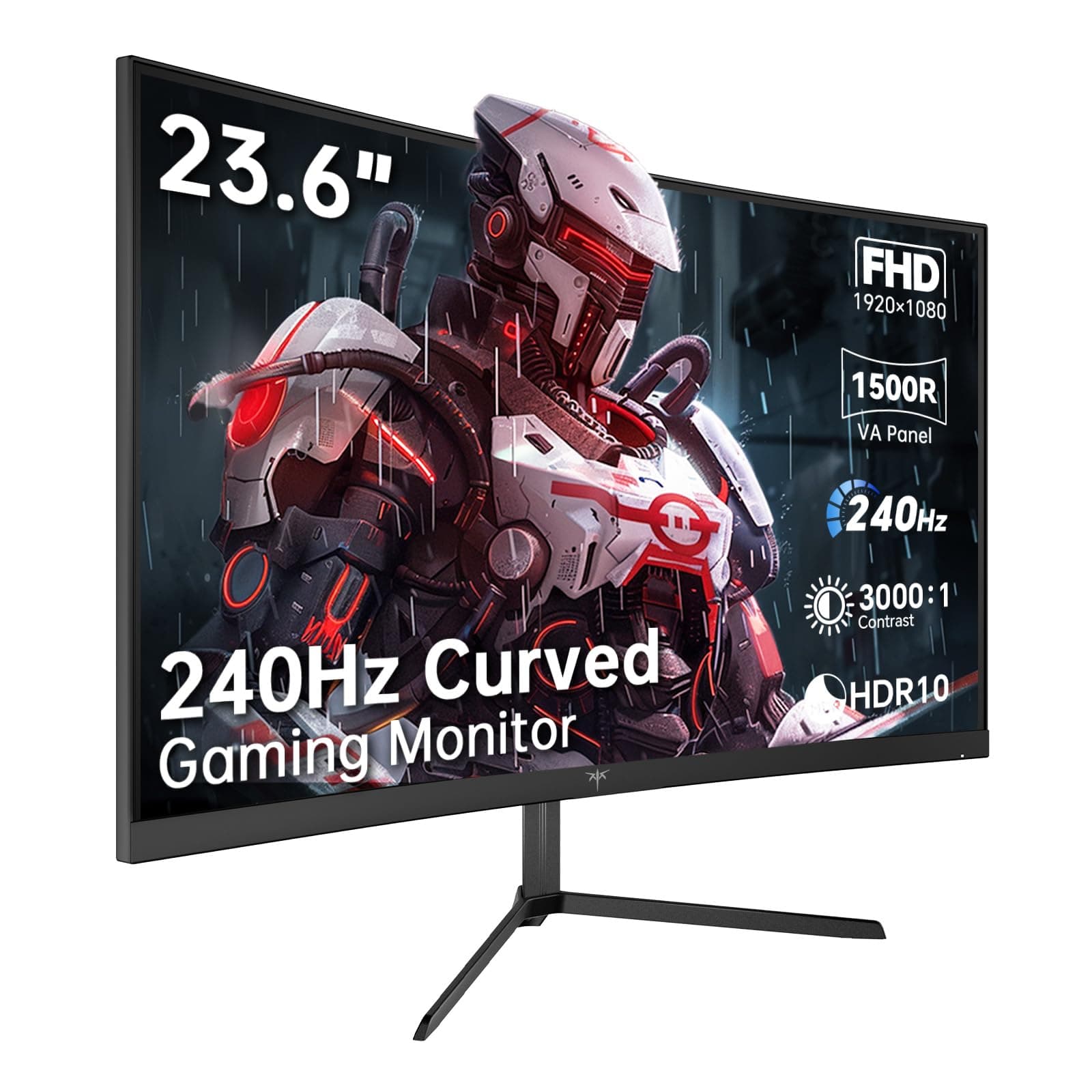 KTC 24 Inch 240Hz Curved Gaming Monitor, FHD 1500R Computer Monitor H24S17P | Adaptive Sync, 3000:1 Contrast, 1ms 1080p, HDR, HDMI 2.0 & DP 1.4, Low Blue Light, Tilt, VESA