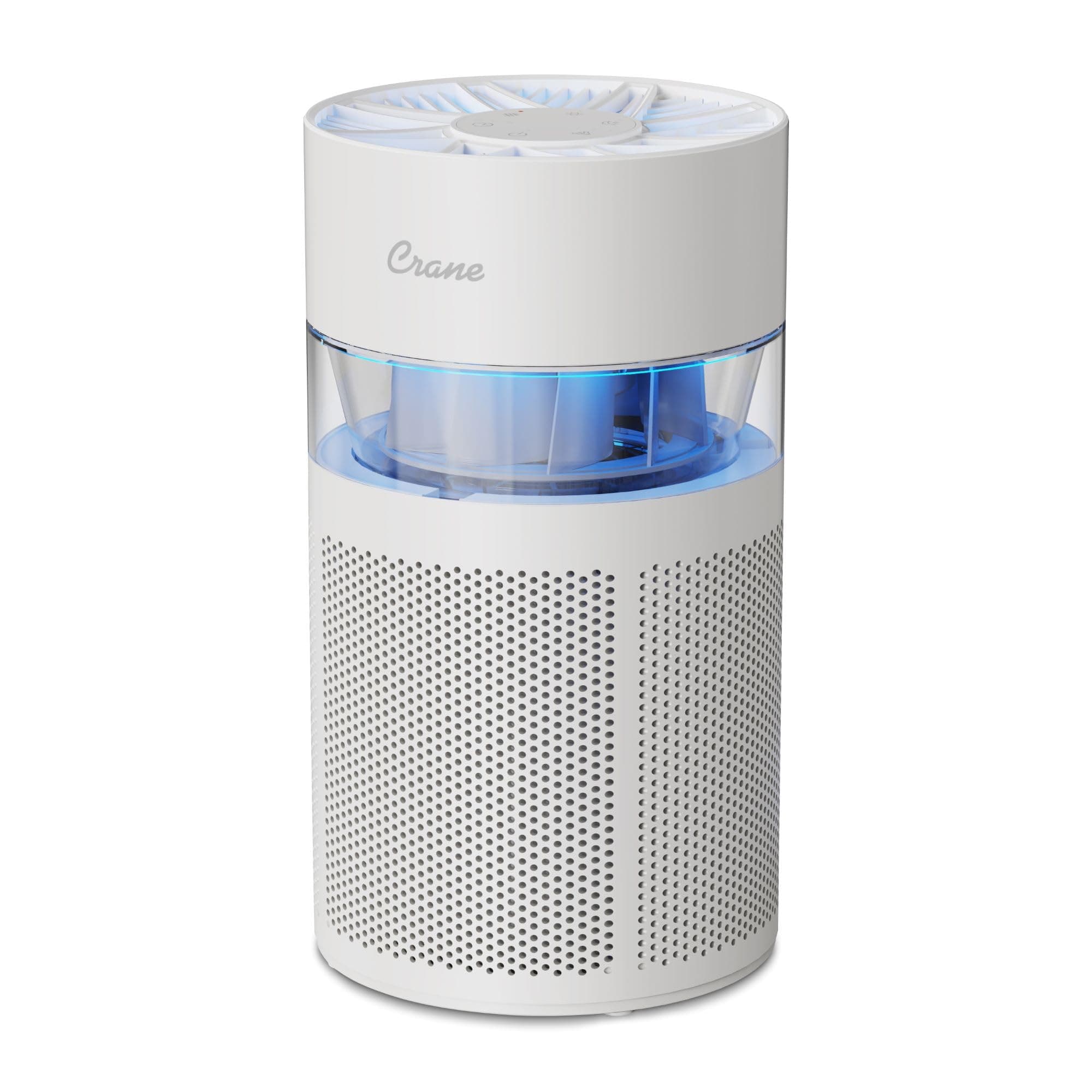 Crane True HEPA Air Purifier with Ambient Night Light and Aroma Tray, Covers Up to 200 sq ft, Quiet Air Cleaner for Bedroom, Nursery, Dorm, or Office, Removes Dust, Pollen, Smoke, and Pet Dander