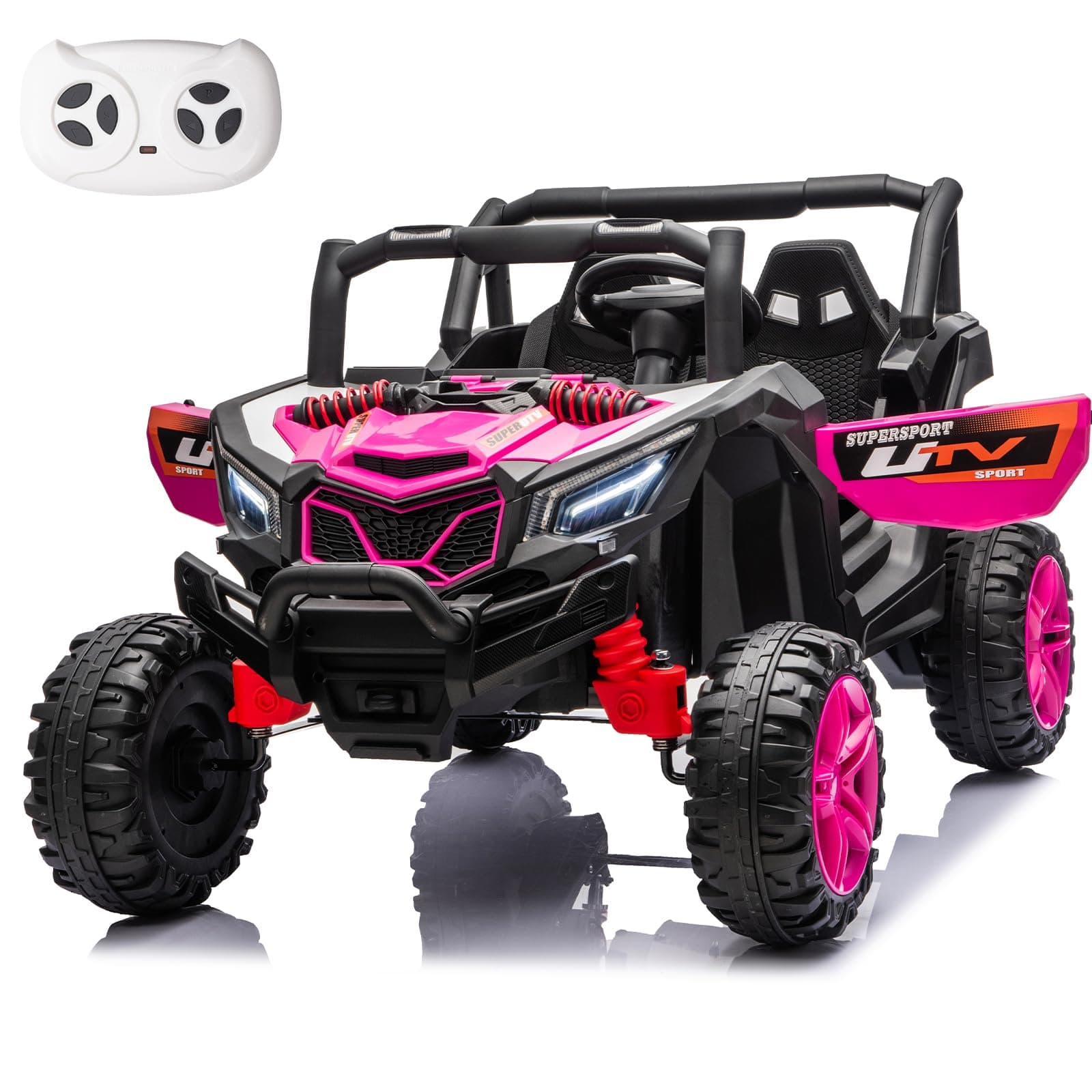 UTV 12V Ride On Toys for Big Kids Ride On 2 Seater Ride On Toys Kids | 2 Seater Ride On Car for Kids Side-by-Side UTV Electric Cars for Kids Electric Ride Car Ride On Toys for Kids 4-8