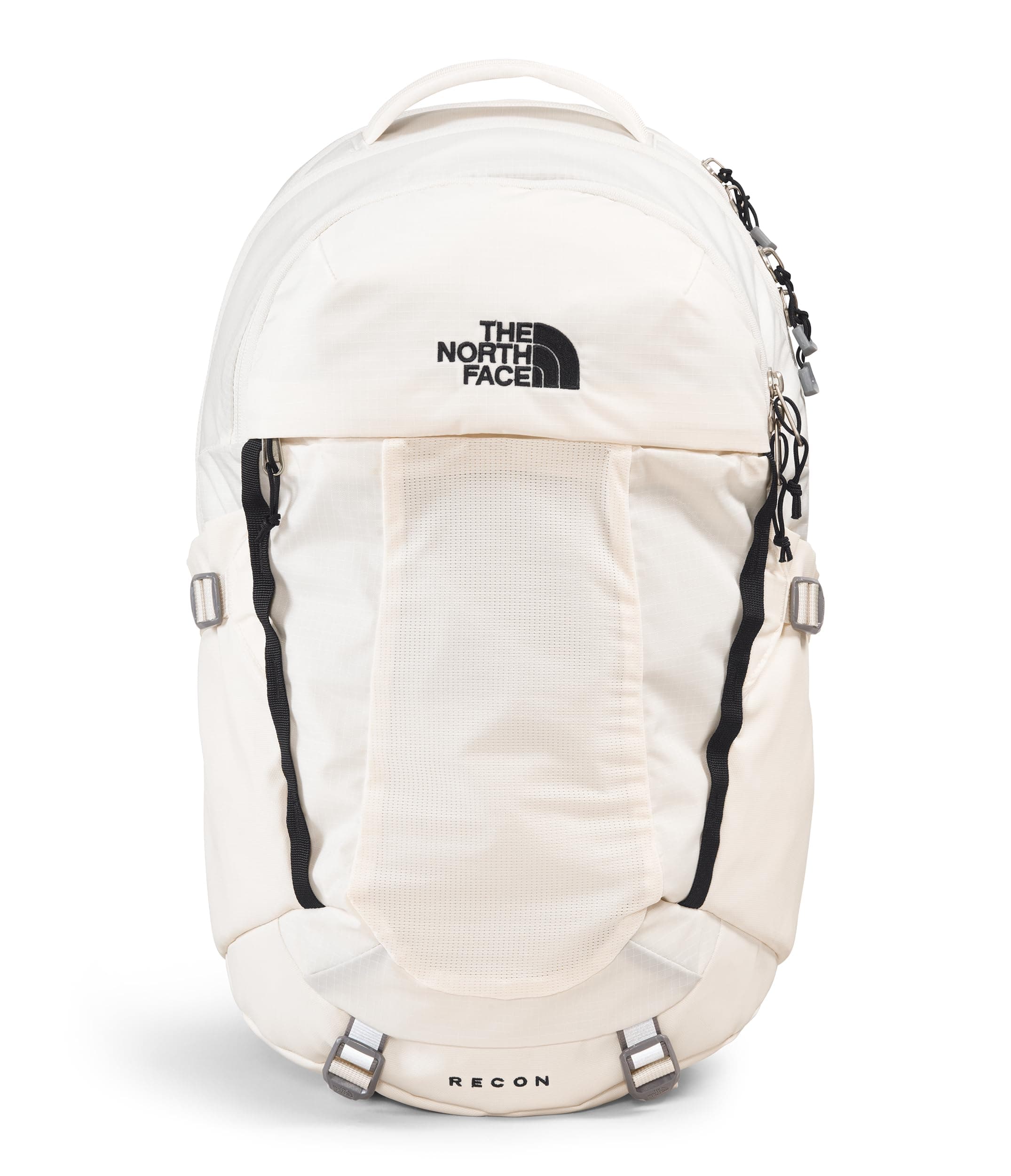 The North Face Women's Recon Everyday Backpack, Gardenia Wht/Blk-NPF, OSFA | Commuter Travel Bag, 18" Laptop Sleeve, Water-Repellent