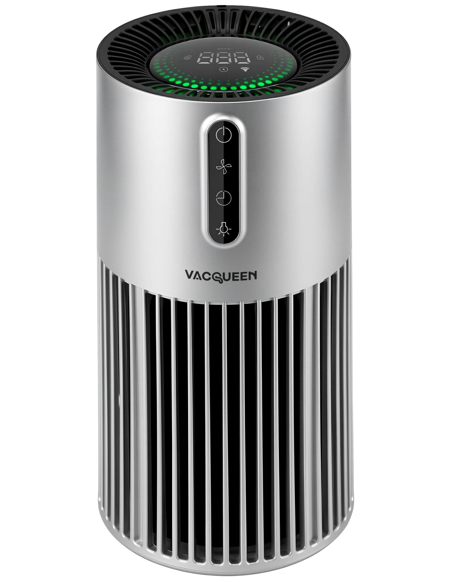 Smart Air Purifiers for Bedroom Home with Timer and Schedule, Cover 2200 Ft²and Quiet Sleep Mode, Washable Pre-Filter, WiFi HEPA Air Purifier For Remove Home Pets Odors, Smoke, Dust (Sliver)
