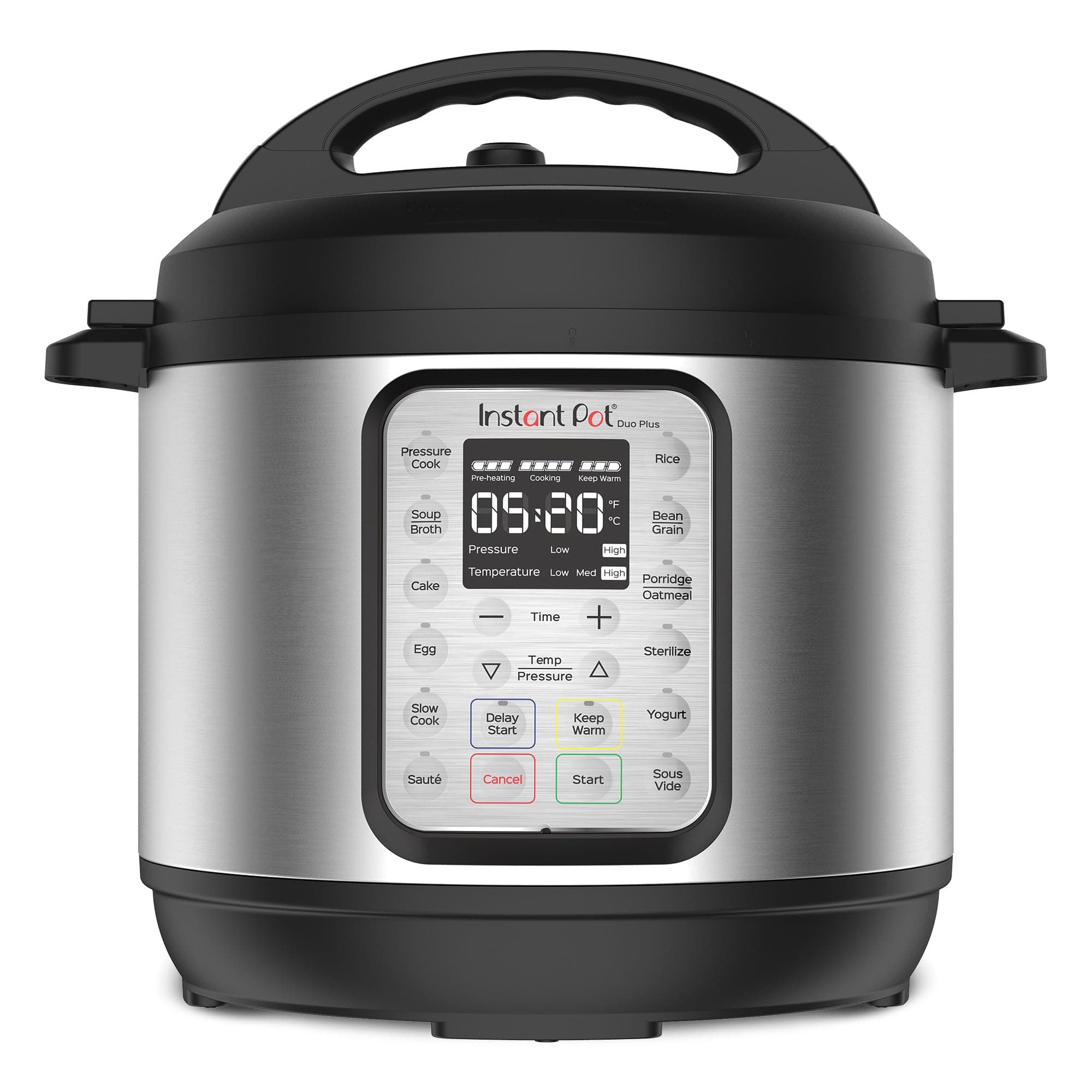 Instant Pot Duo Plus 6 Qt 9-in-1 Electric Pressure Cooker, Stainless Steel | Slow cooks, makes rice and yogurt, steams, sautés, warms and sterilizes, with an app featuring 800+ recipes.