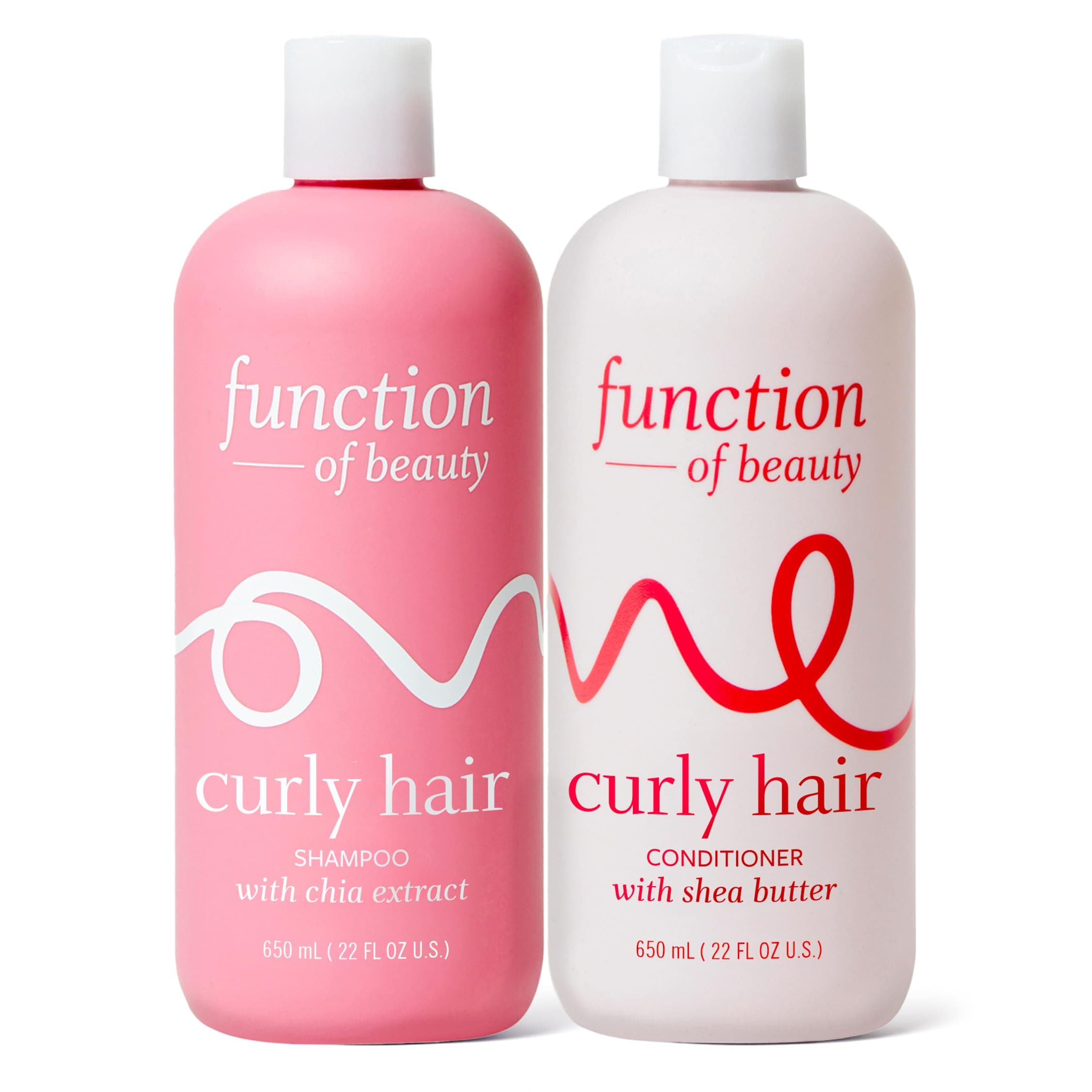Function of Beauty Curly Hair Shampoo & Conditioner XL Set - Anti-Frizz | Curl Defining & Moisturizing Sulfate-Free Shampoo & Conditioner for Natural Curls & Bounce - Dry & Dull Hair Care Products