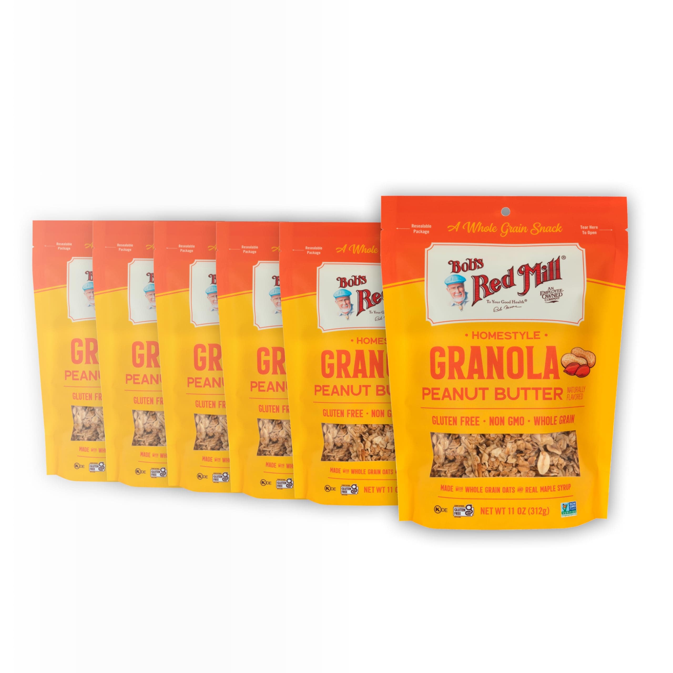 Bob's Red Mill Peanut Butter Homestyle Granola, 11oz (6 Count)