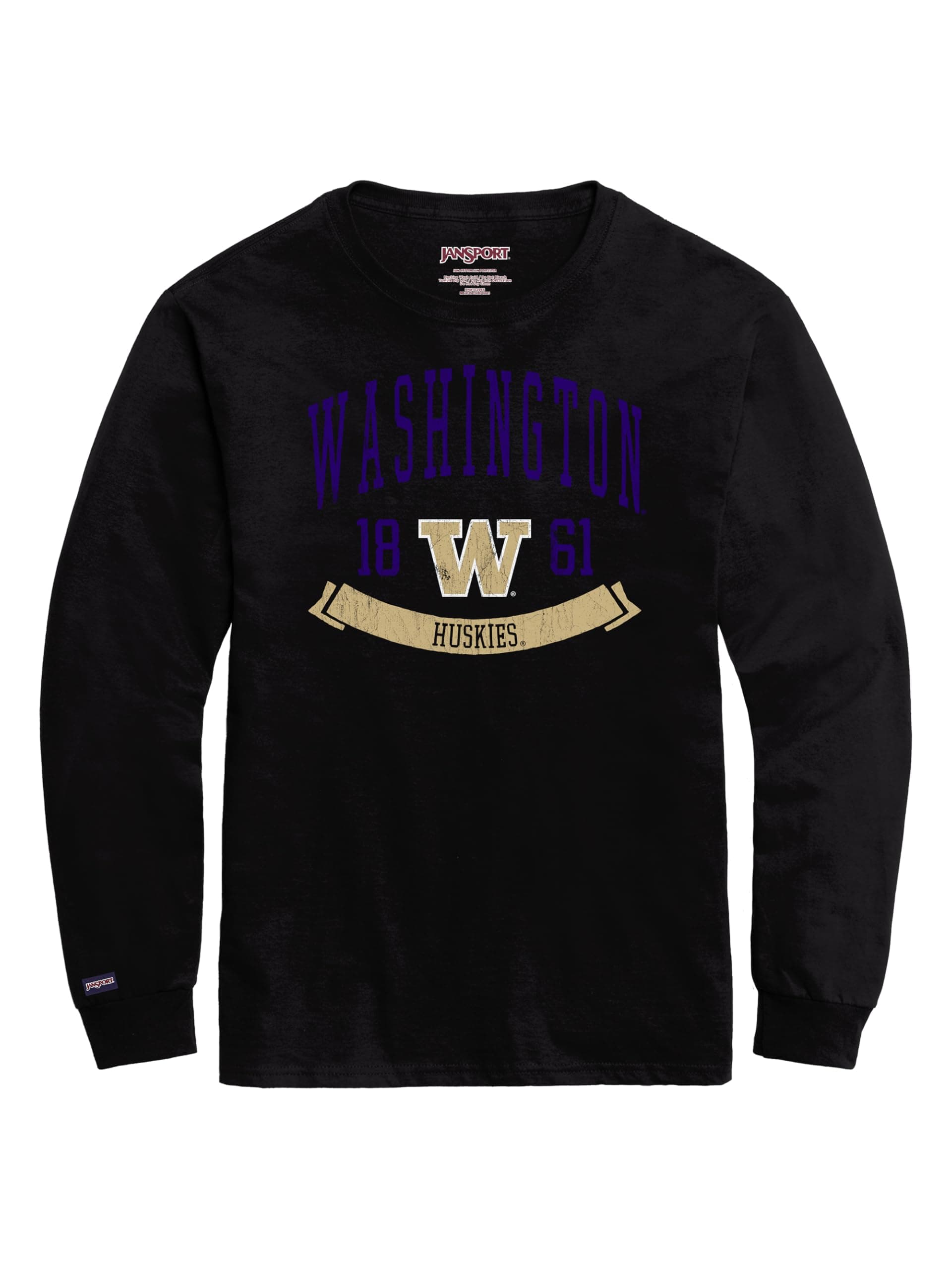 JanSport NCAA Officially Licensed Campus Long Sleeve T Shirt for Men, Soft & Breathable Pre-Shrunk Cotton Crewneck T Shirt