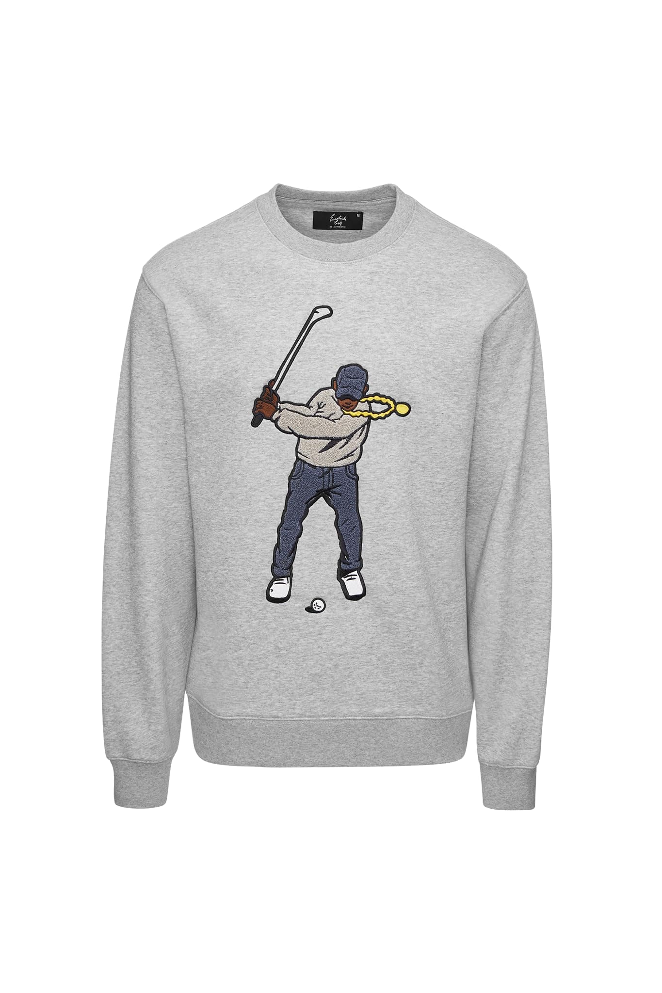 Eastside Golf Men's Premium Swingman Embroidered Crewneck Sweatshirt With Soft Cotton‑blend Fleece and Classic‑fit Warm Everyday Comfort
