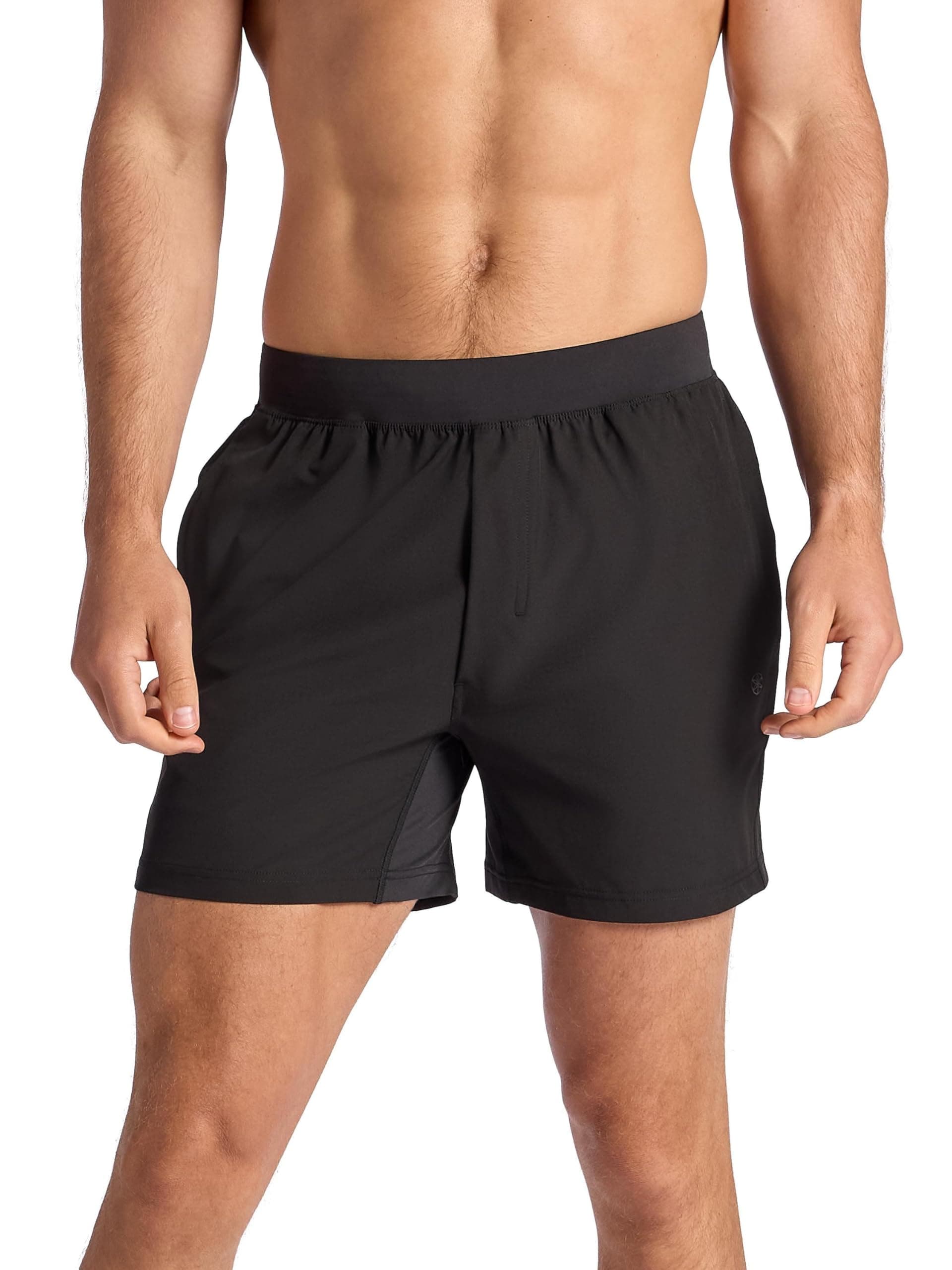 Gaiam Men's Upside 5” Short, Standard Fit, Stretch Lightweight Material, Moisture-Wicking