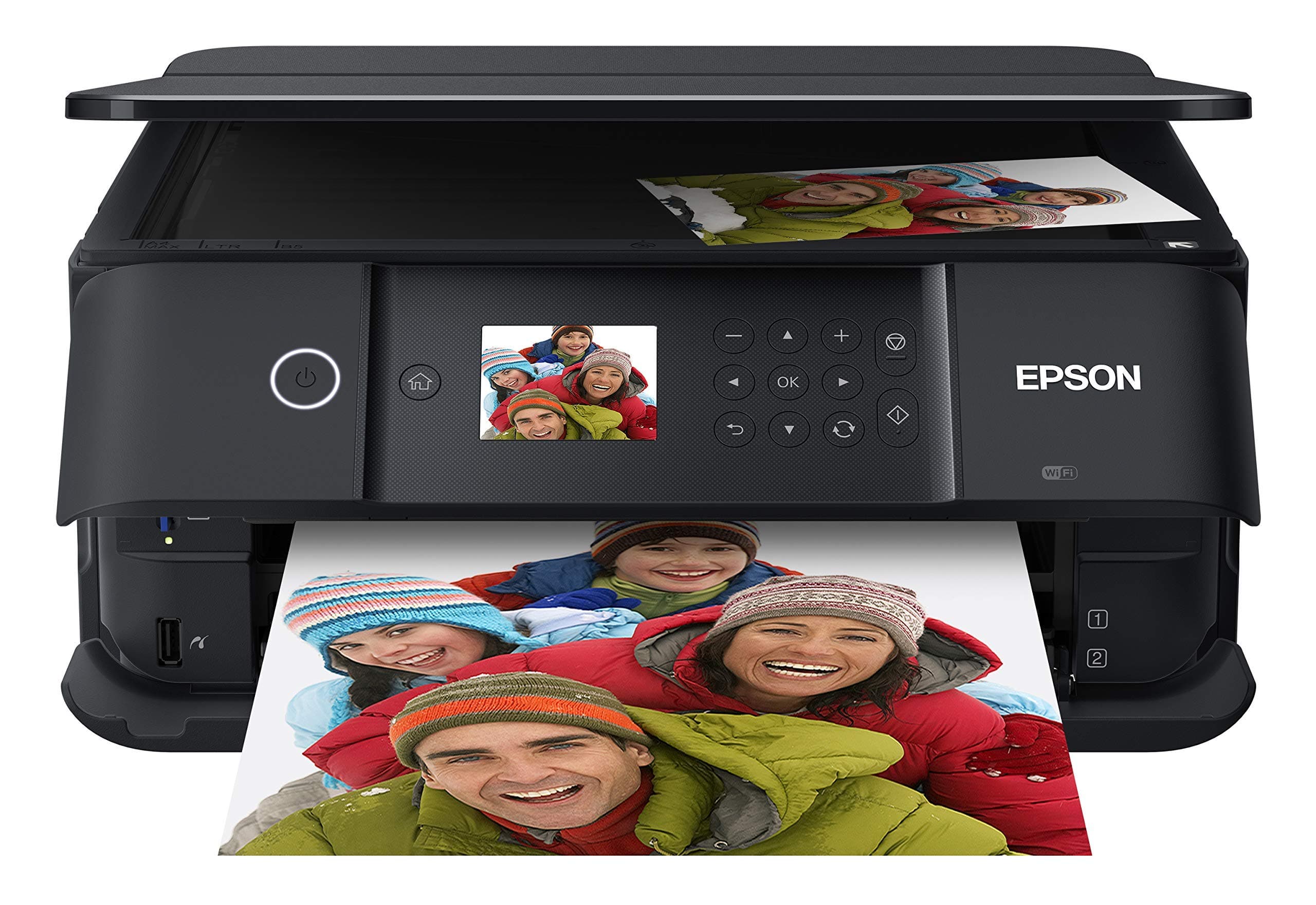 Epson Expression Premium XP-6100 Wireless Color All-in-One Inkjet Printer | 5-color print, scan, copy; up to 15.8 ppm, borderless photo printing, USB and memory card support; ideal for home projects