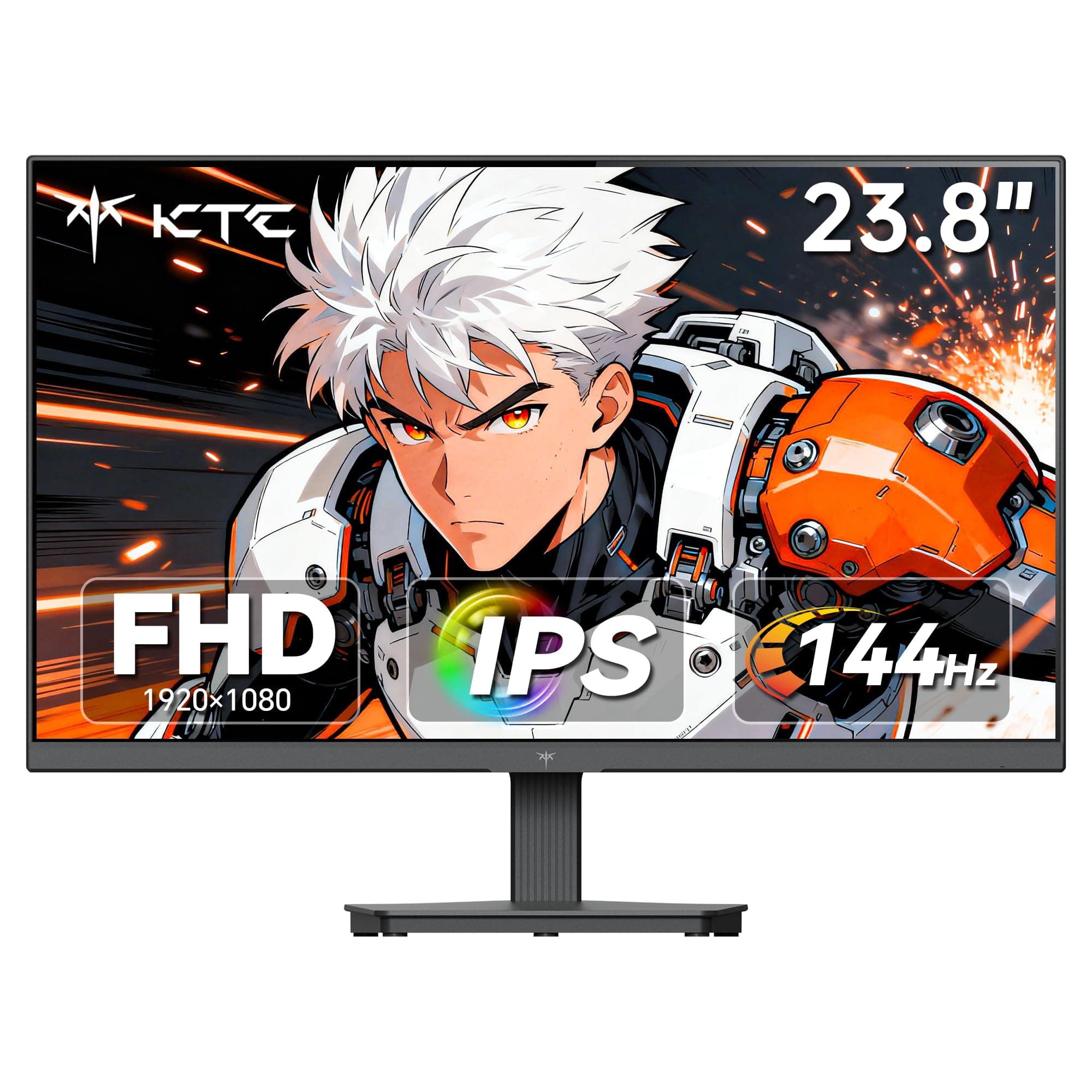 KTC 24 Inch Computer Monitor 144Hz, 1080P Gaming Monitor IPS Panel, H24B9S | FHD Monitors with DisplayPort & HDMI, Adaptive Sync, 1500:1, 116% sRGB, Tiltable, Eye Care, for Office Work Gamer, Black
