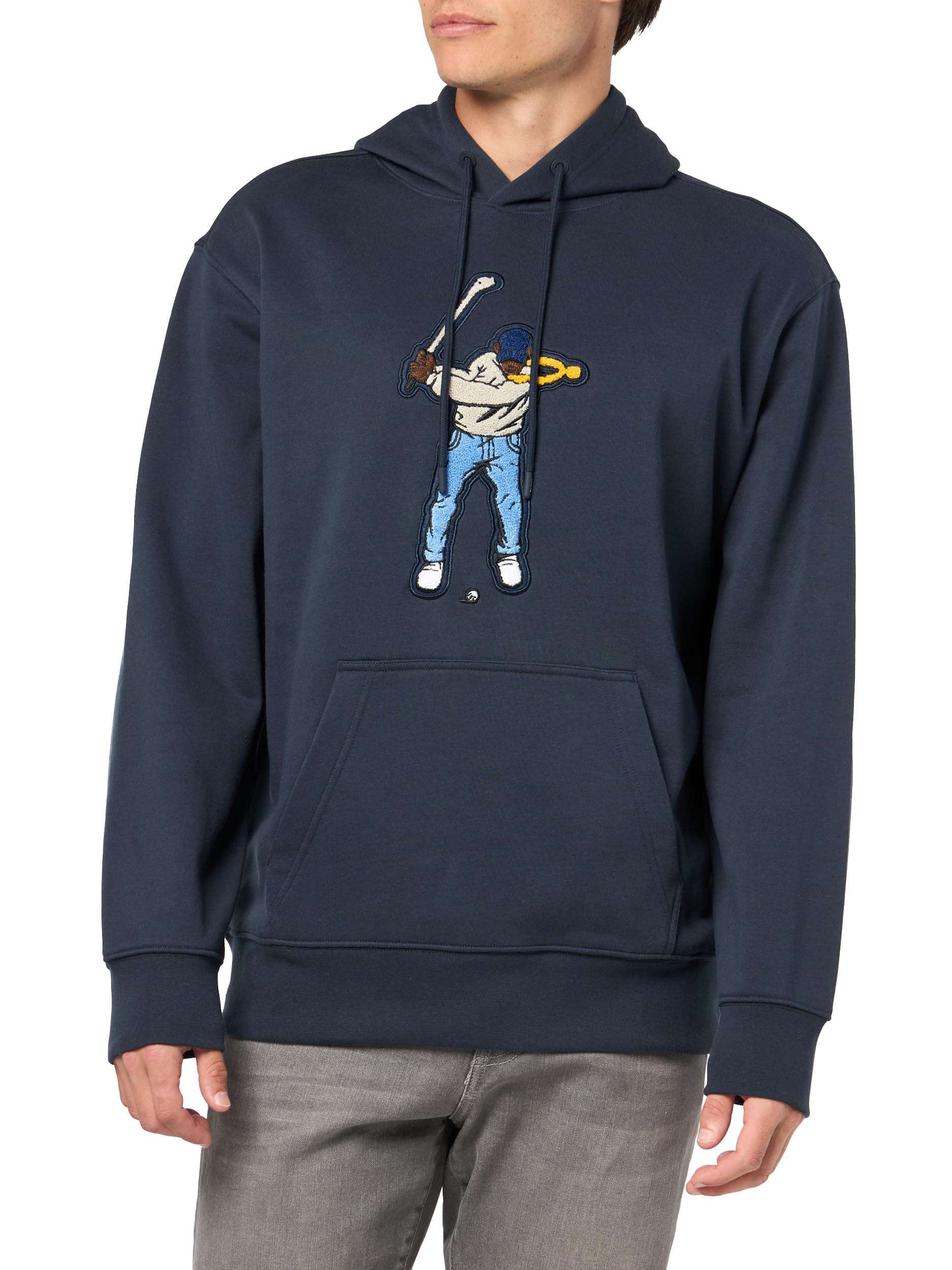 Eastside Golf Men's Core Fleece Swingman Logo Hoodie With Cotton-blend Fabric, Embroidered Pullover and Classic-fit Warm Layer