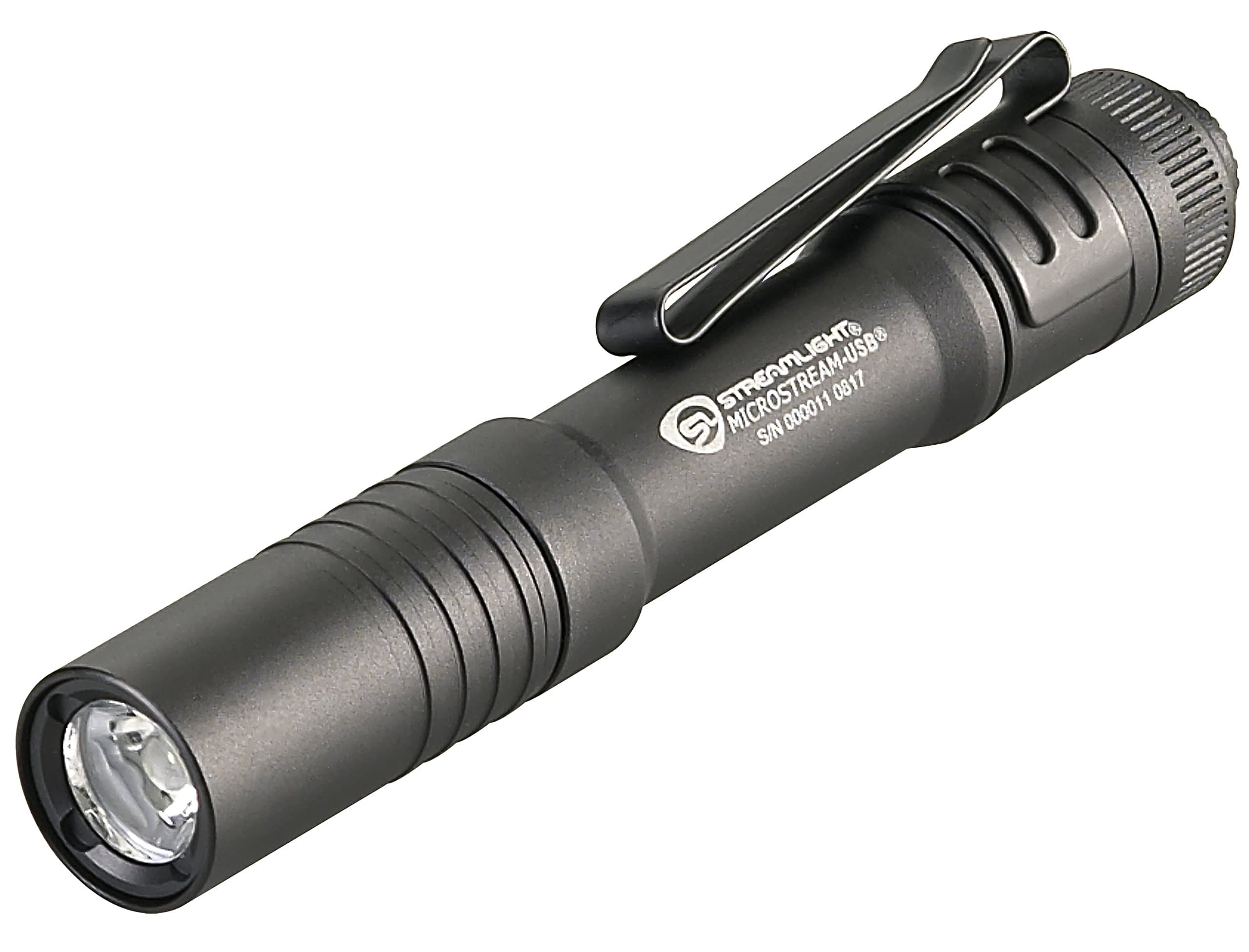 Streamlight 66601 MicroStream 250-Lumen 1,150-Candela Flashlight, Black | 250 lumens; 1,150 candela peak beam; USB rechargeable capable; multi-mode lighting; IPX-rated water resistant