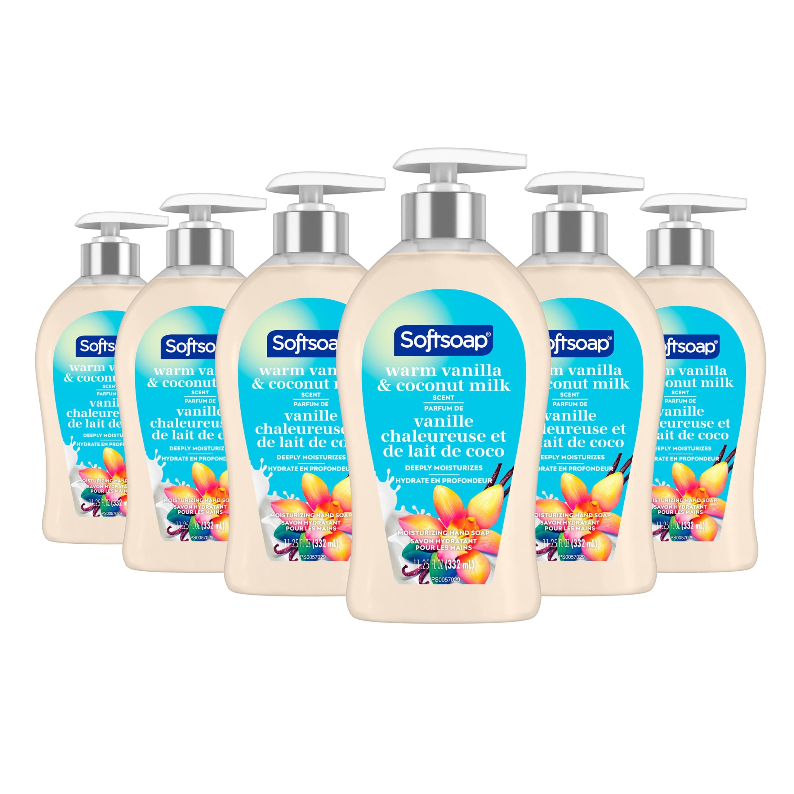 Softsoap Hand Soap, Warm Vanilla & Coconut Milk Scent, 332 mL (6 Pack) | Paraben-Free, Phthalate-Free, Washes Away Germs, Bathroom Hand Soap, Kitchen Hand Soap, Daily Handwashing, Gentle on Hands