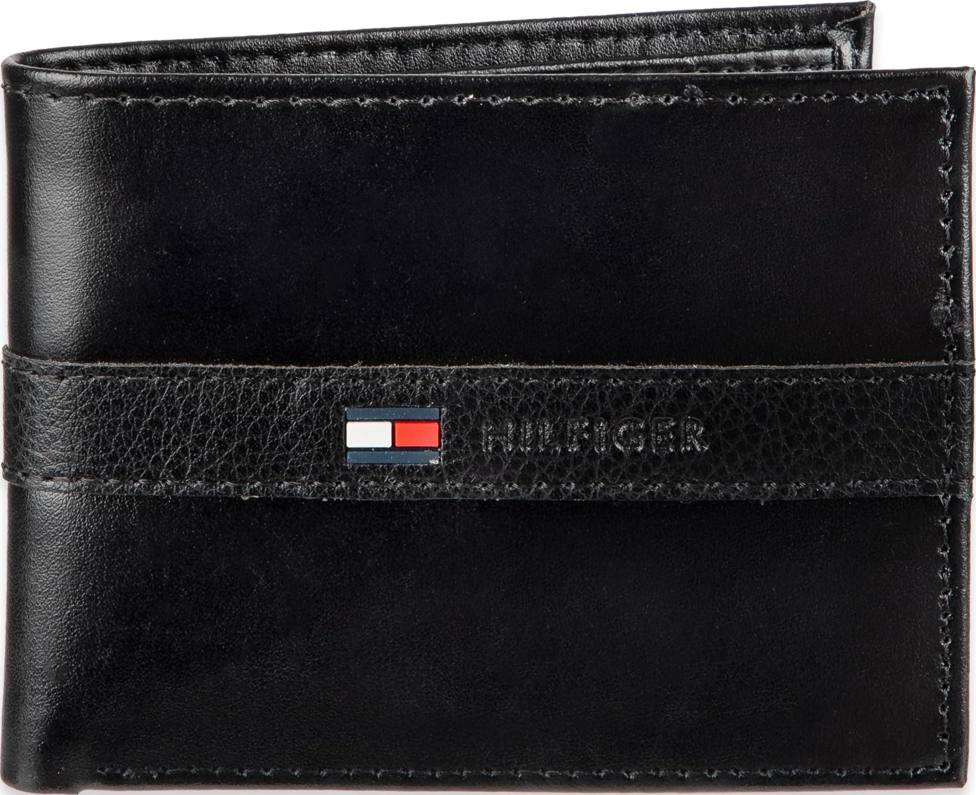 Tommy Hilfiger Men's Leather Orson RFID Bifold Wallet with Removable Passcase