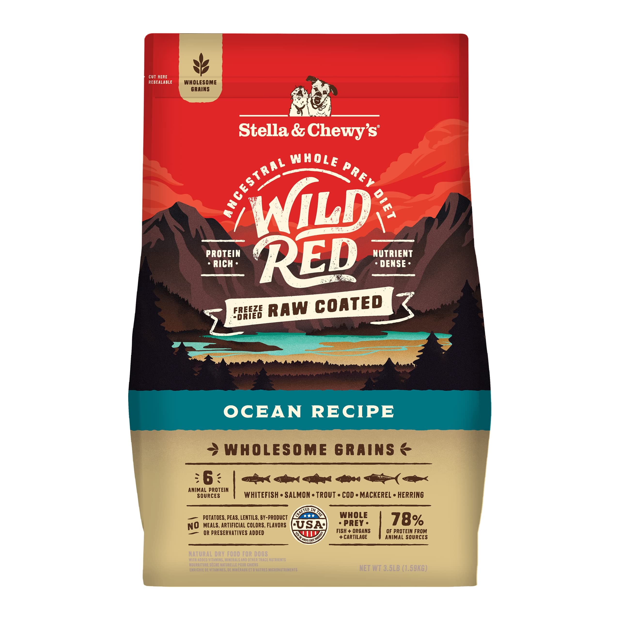 Stella & Chewy's Wild Red Raw Coated Wholesome Grains (Pack of 6)