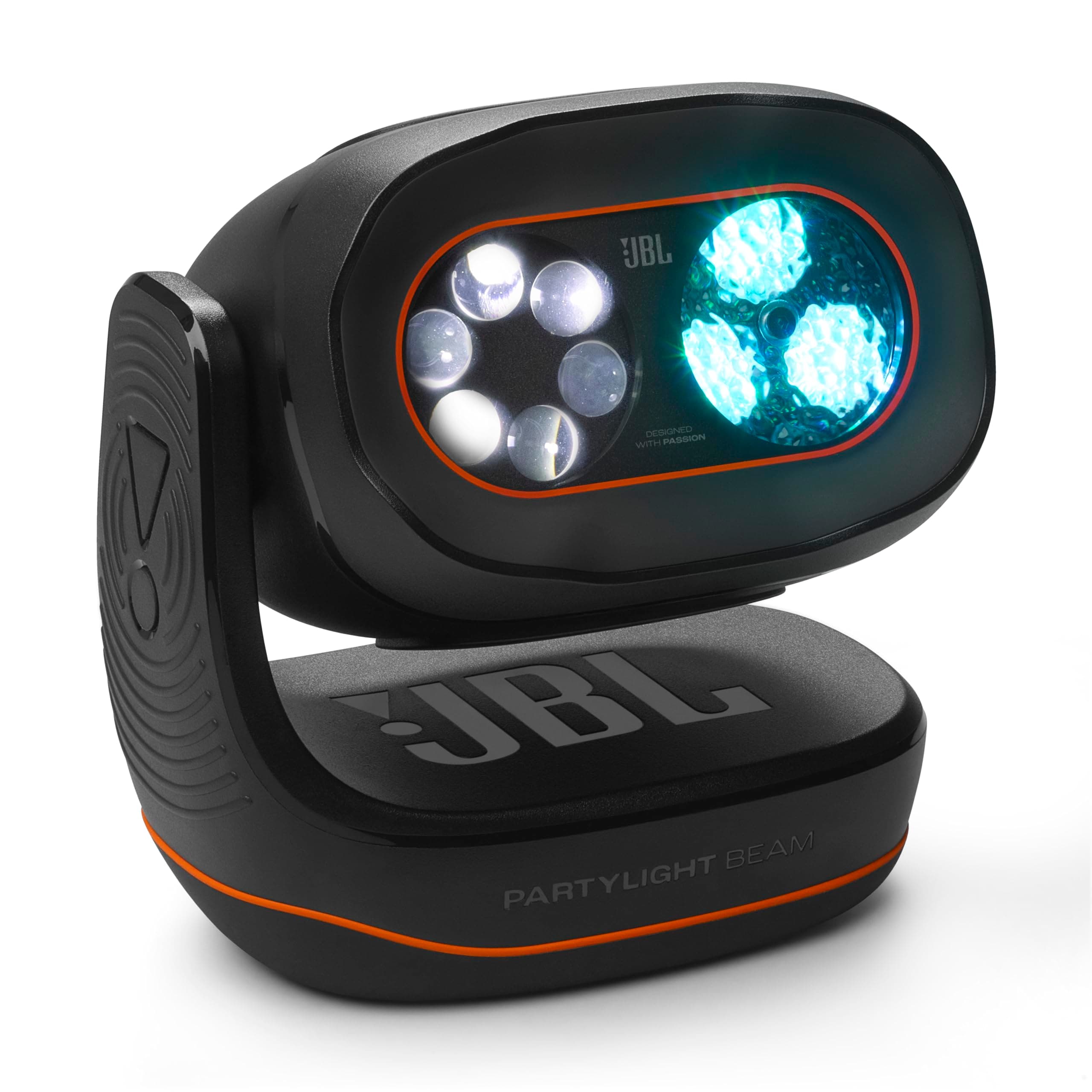 JBL PartyLight Beam Party Light Bluetooth Projection - Black | Light Show Covers Large Rooms And Dance Floors, App Adjusts Colors And Speed, Connect Several Lights For Group Effects