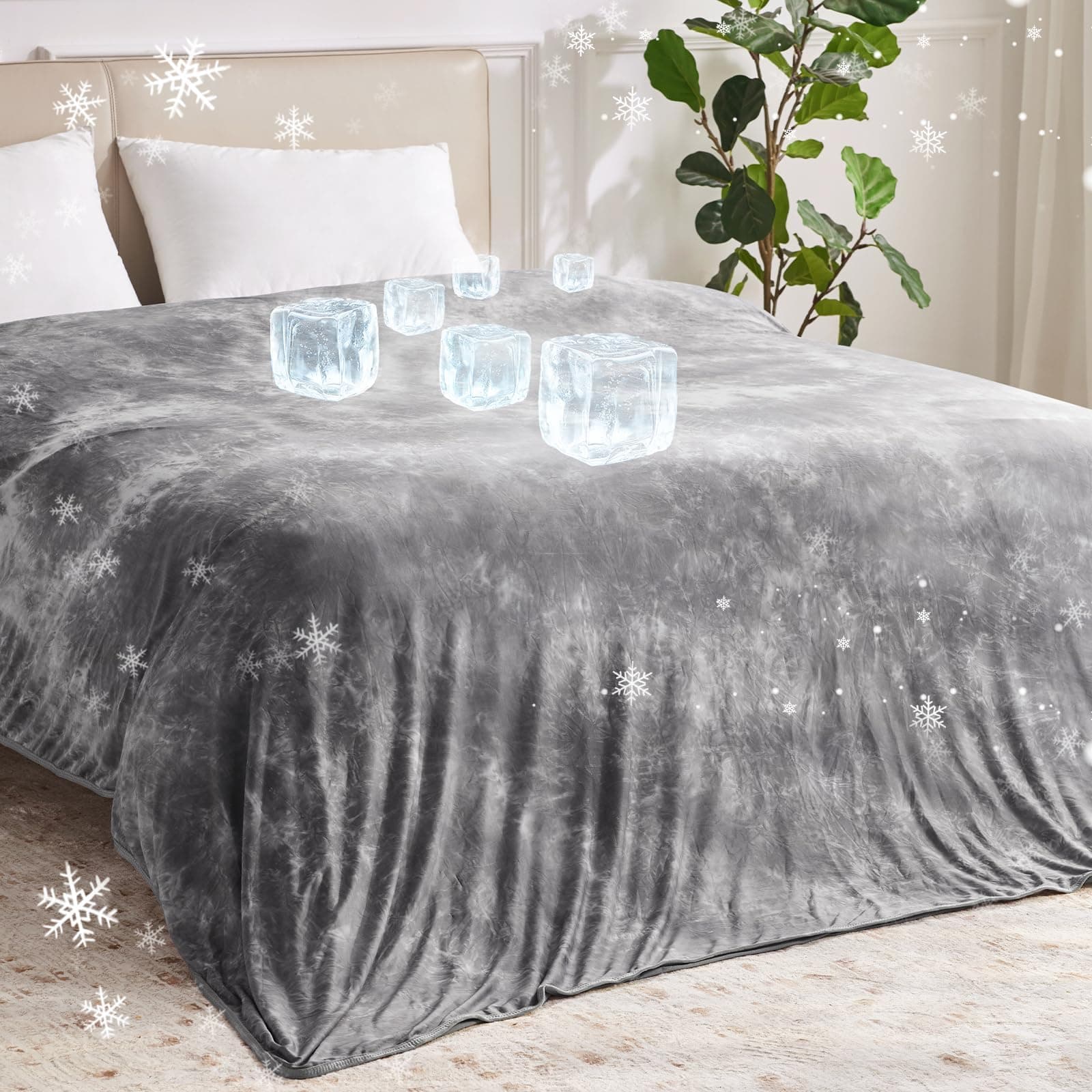 Guohaoi Cooling Throw Blanket for Hot Sleepers, Full Size 60''×90'' | Lightweight Breathable Summer Bed Blanket for Night, Arc-Chill Q-Max >0.5 Cool Fiber, Lightweight Tie Dye Blanket