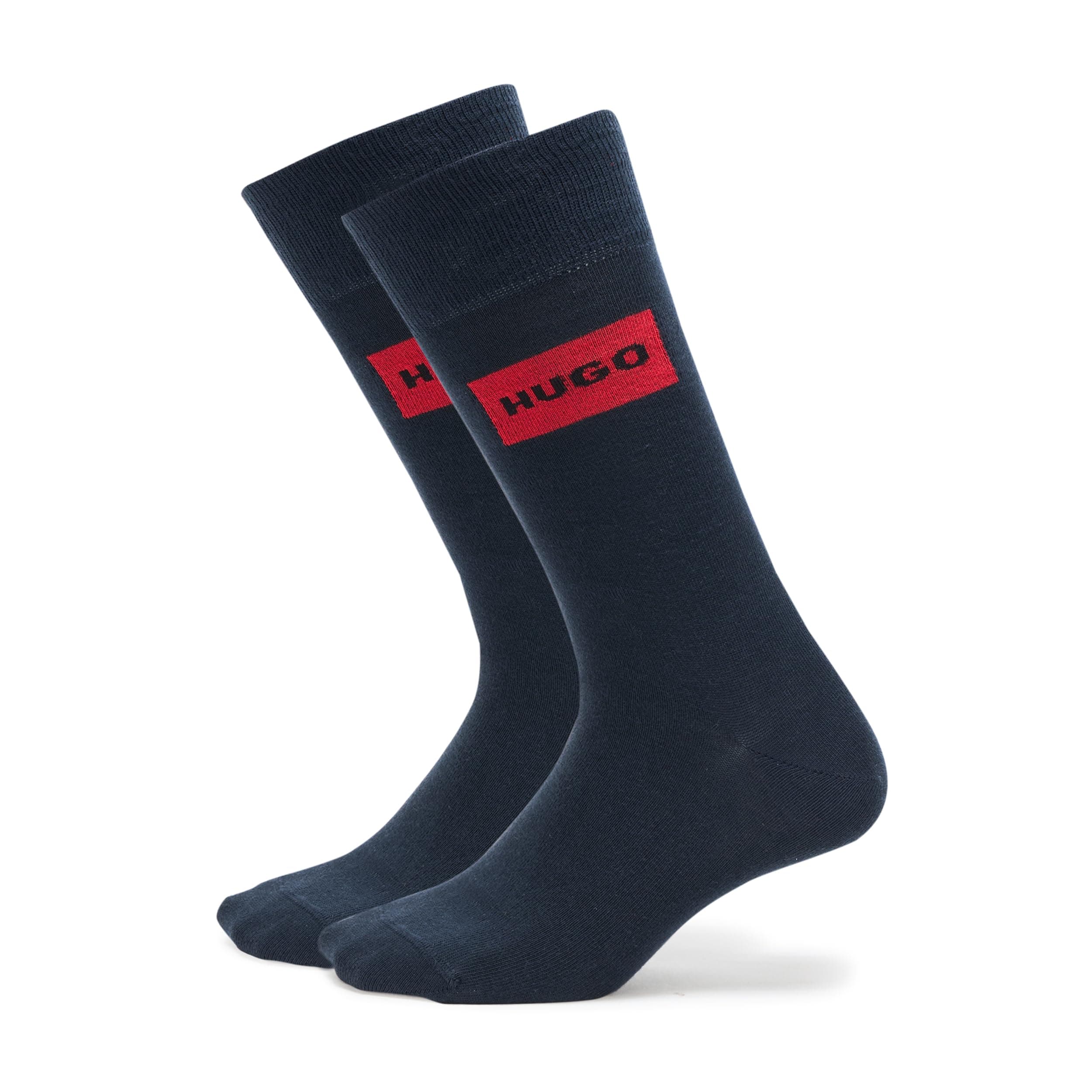 HUGO Men's 2-pack Red Logo Regular Socks