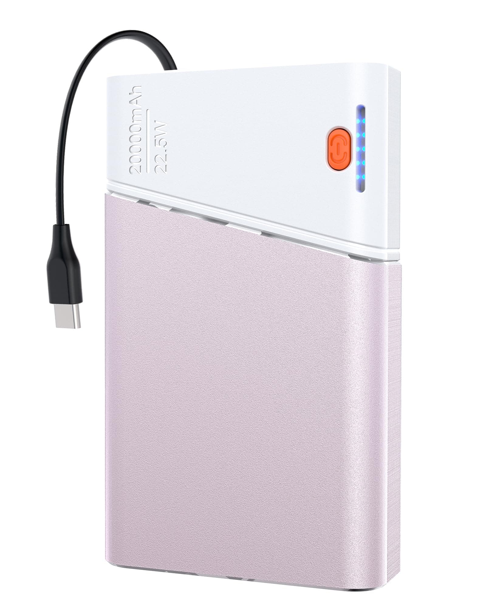 Portable Charger 20000mAh, 22.5W PD 3.0+QC 4.0 Super Fast Charging Power Bank, Cooler Aerospace Metal Case for iPhone 17 16 15 14, 13 Android iPad Samsung Google Tablet & More, Travel Essential (Pink)