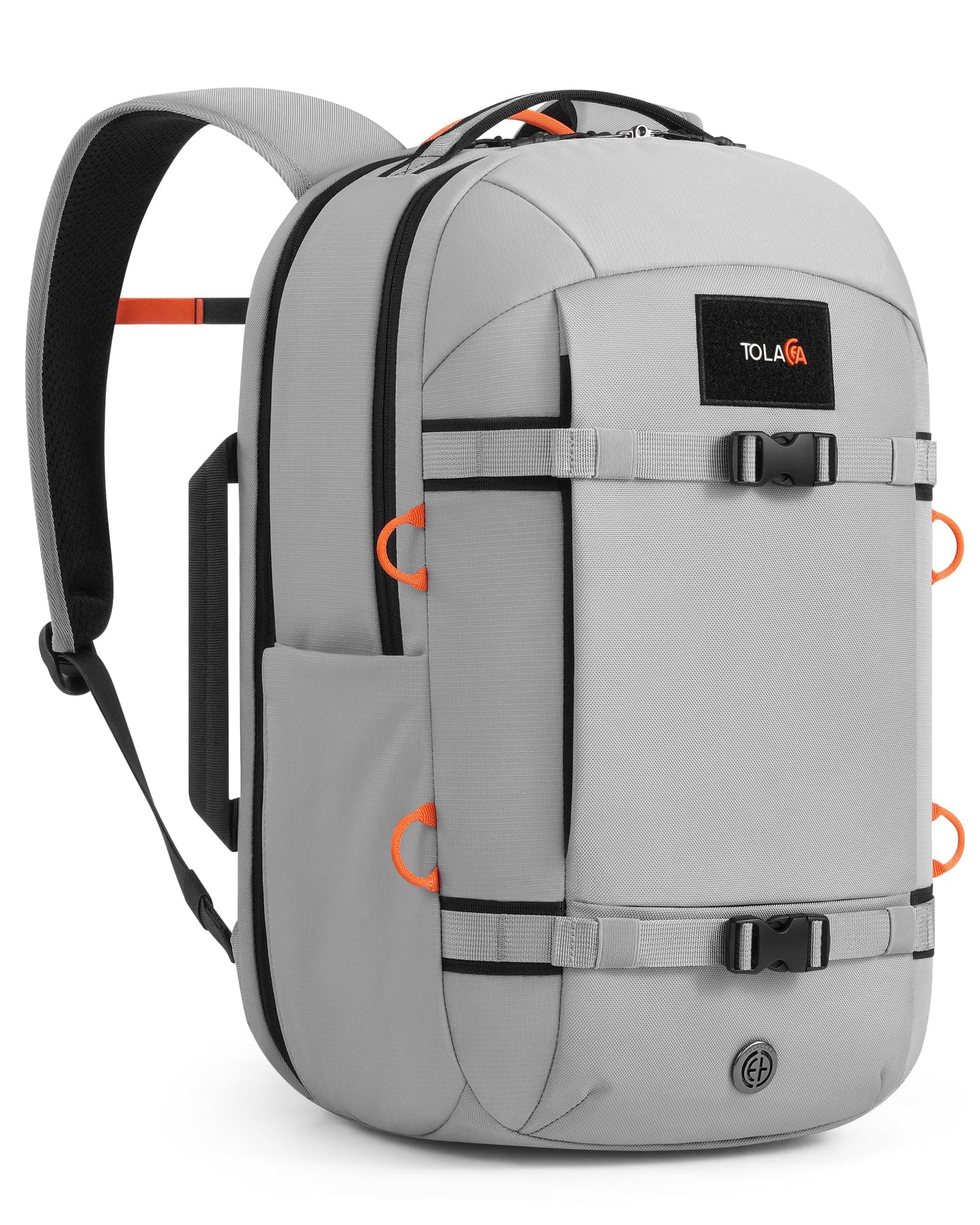 Tolaccea 30L Travel Laptop Backpack TSA Carry-On for Business Trips Commute | 100% RPET Recycled Fabric | EVA-cushioned Laptop Protection | TSA 180° Lay-flat Opening | Reinforced Stability Base Panel
