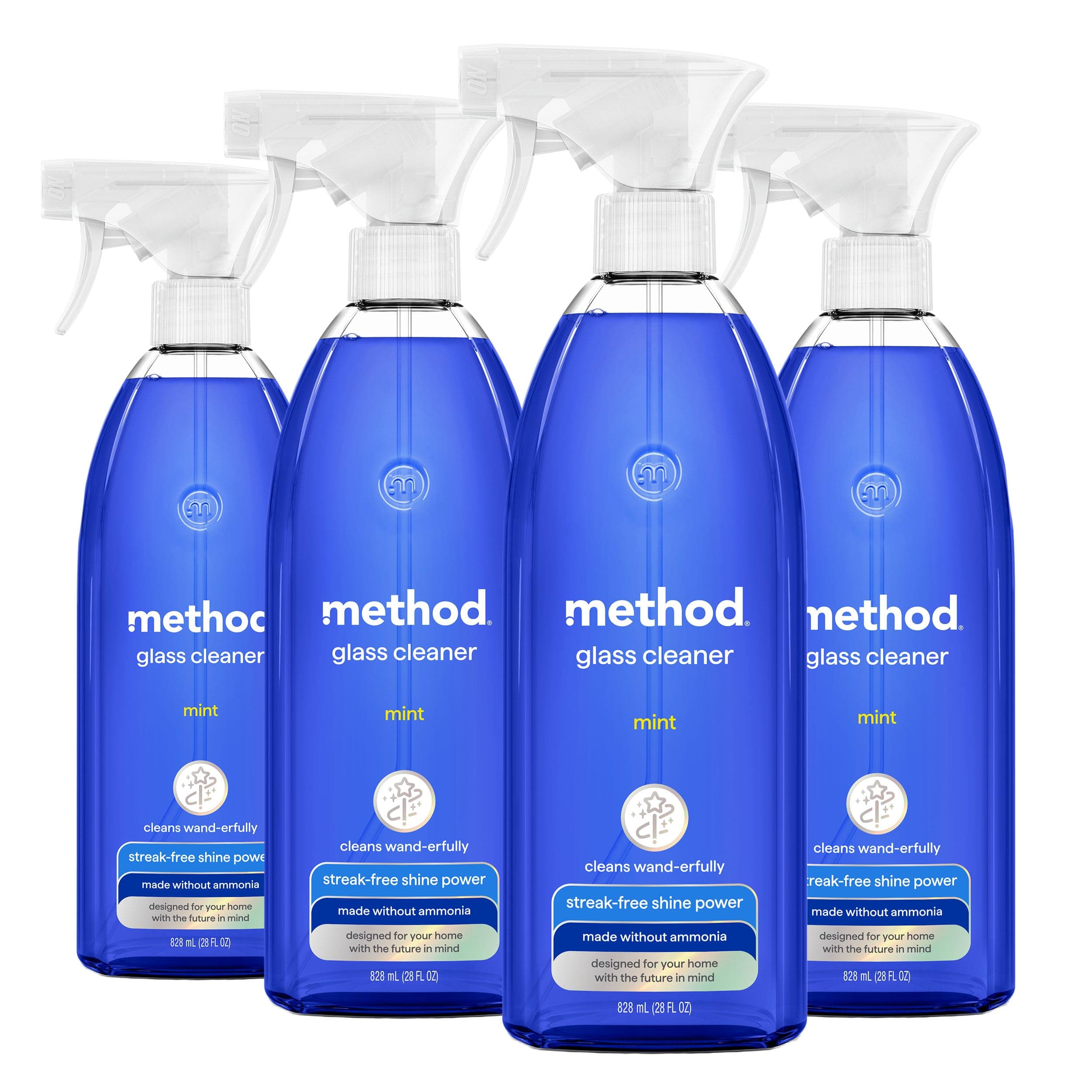 Method Glass Cleaner, Mint, 28 Ounce, 4 Pack, Packaging May Vary