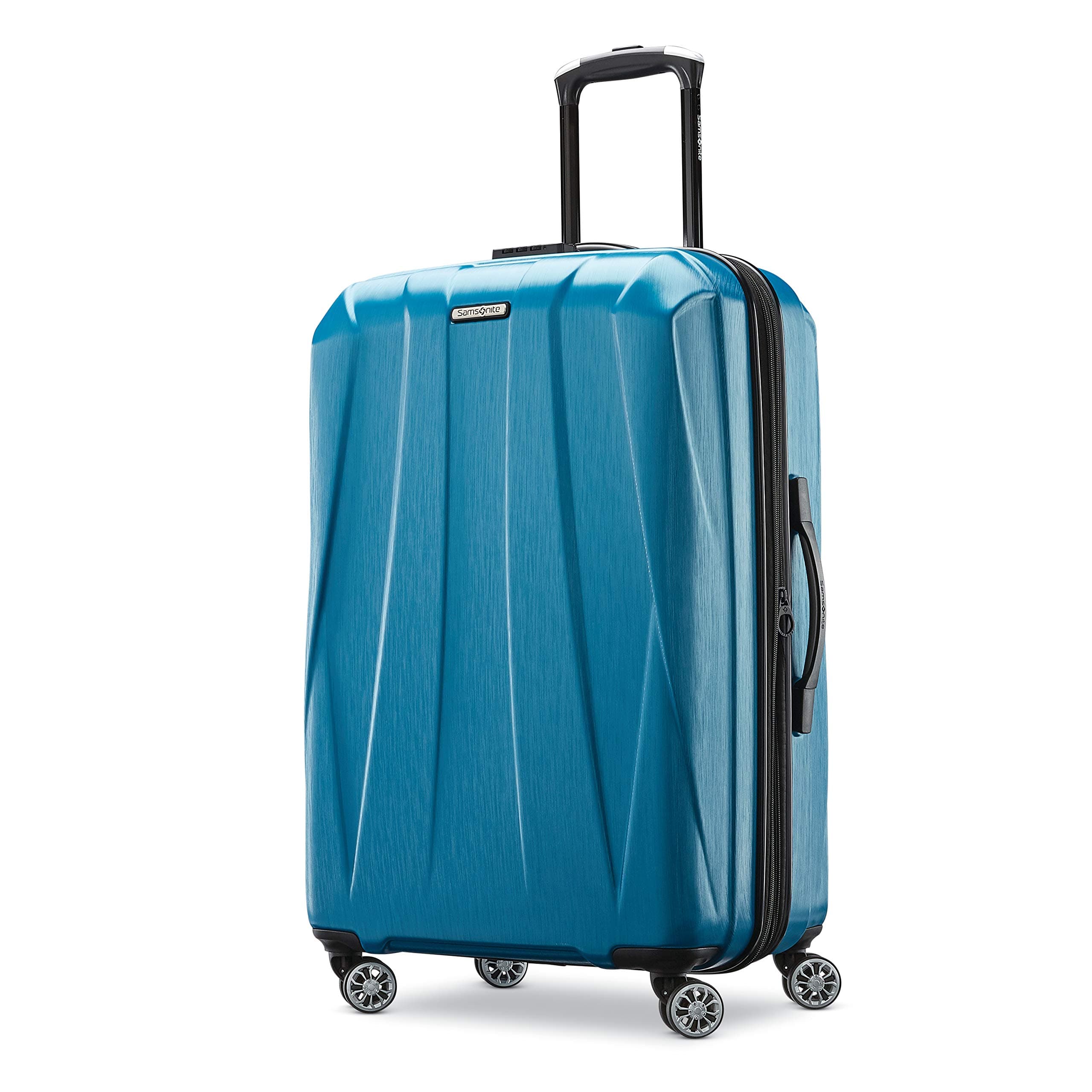 Samsonite Centric 2 Hardside Expandable Luggage with Spinner Wheels, Caribbean Blue, Checked-Medium 24-Inch