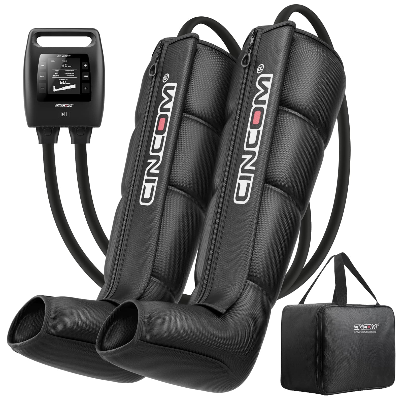 CINCOM Cordless Leg Recovery Compression System, Medium | with Dynamic Compression Massage Technology - 3 Different Sizes for Everyone