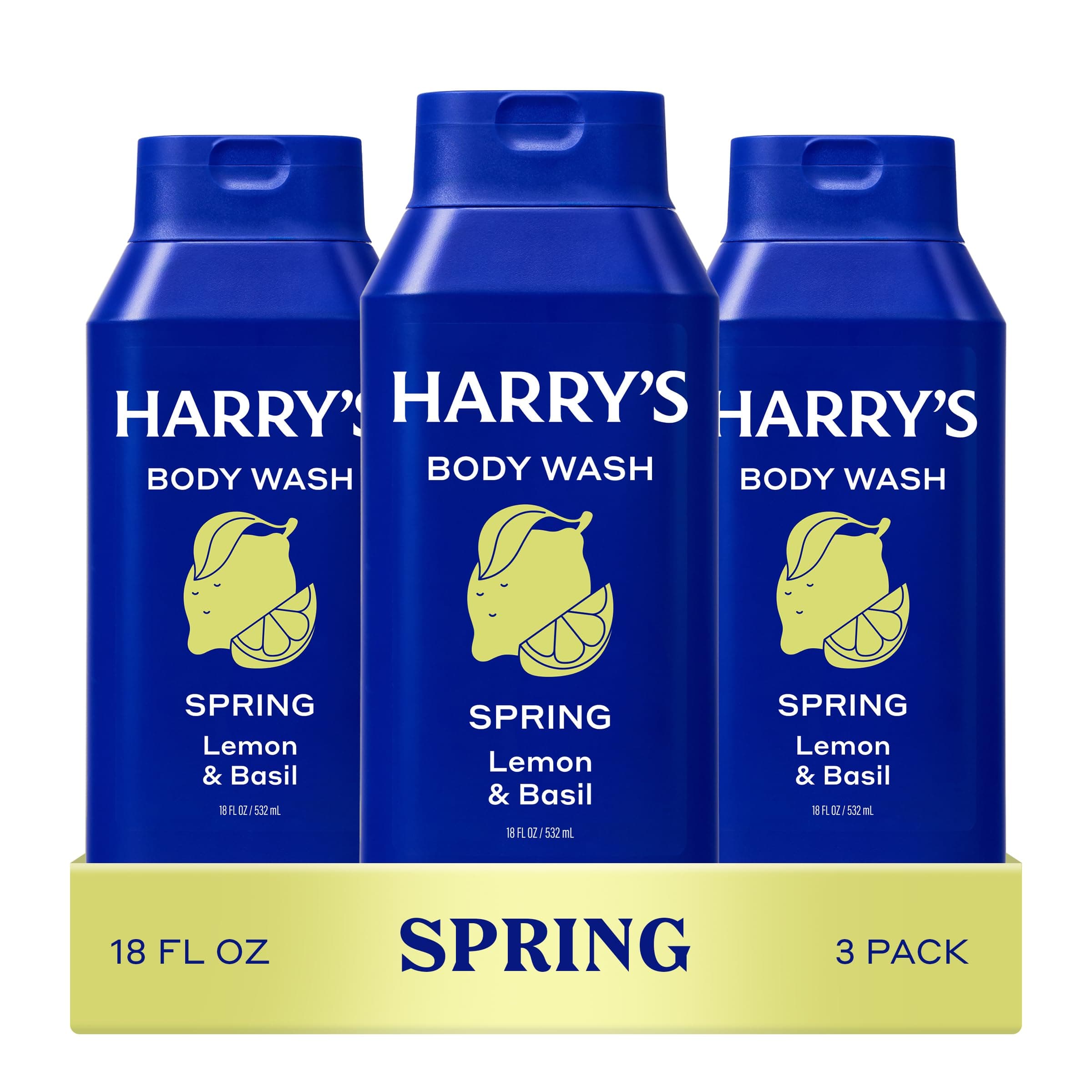 Harry's Men's Body Wash - Spring - 18 fl oz (3 Pack) | Shower Gel for Men - No Parabens, Sulfates, or Dyes