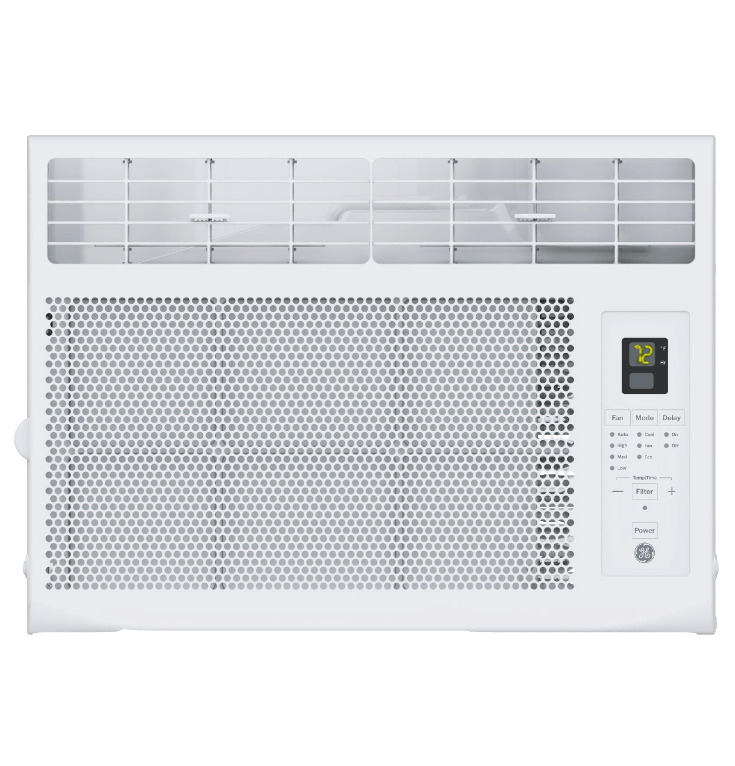 GE 6,000 BTU Electronic Window Air Conditioner, Cools Rooms up to 250 sq ft, Digital Controls with Remote, Energy Saver Mode, 24Hr Timer, Easy Install Kit Included, White
