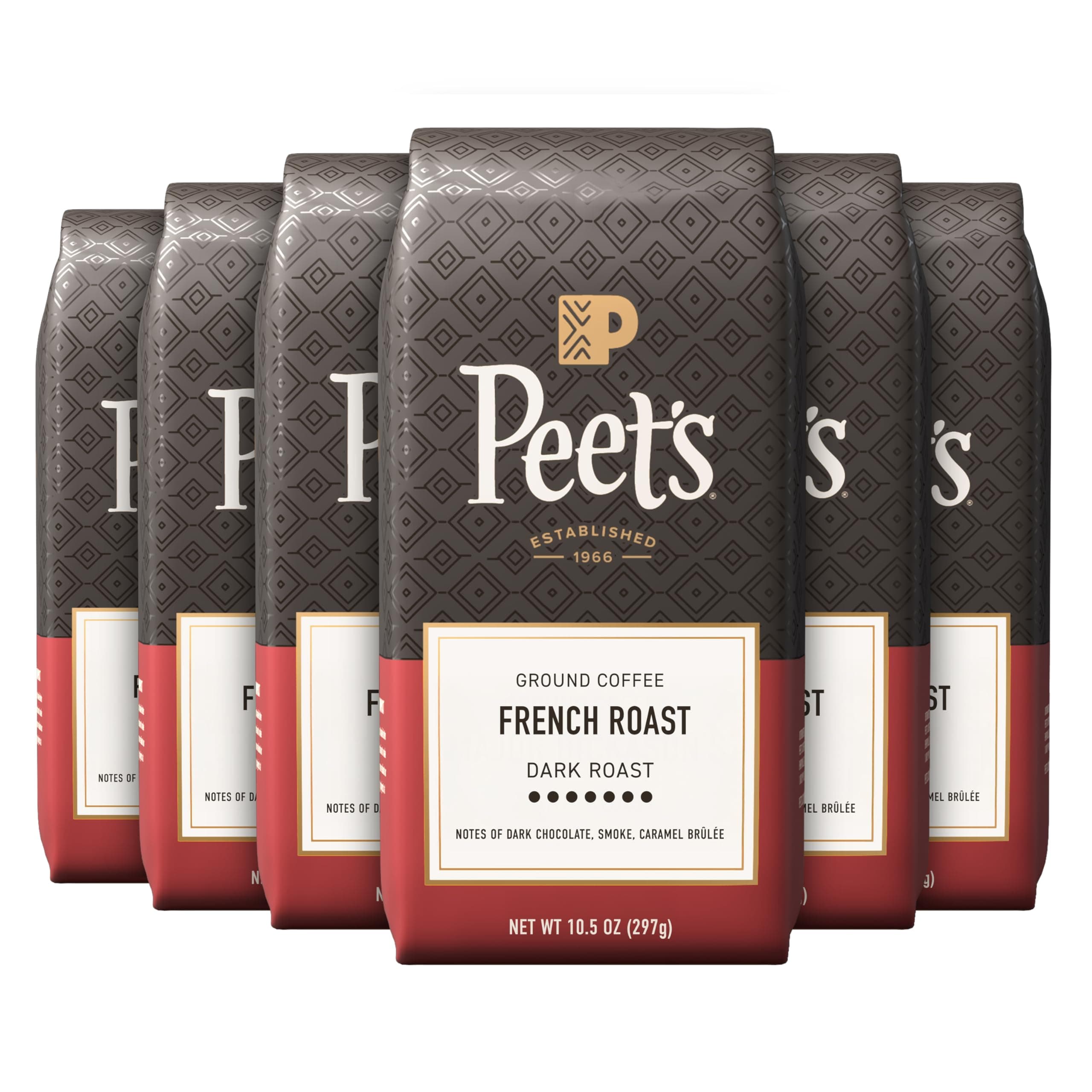 Peet's Coffee Ground Coffee Dark Roast, French Roast, 63 Ounces