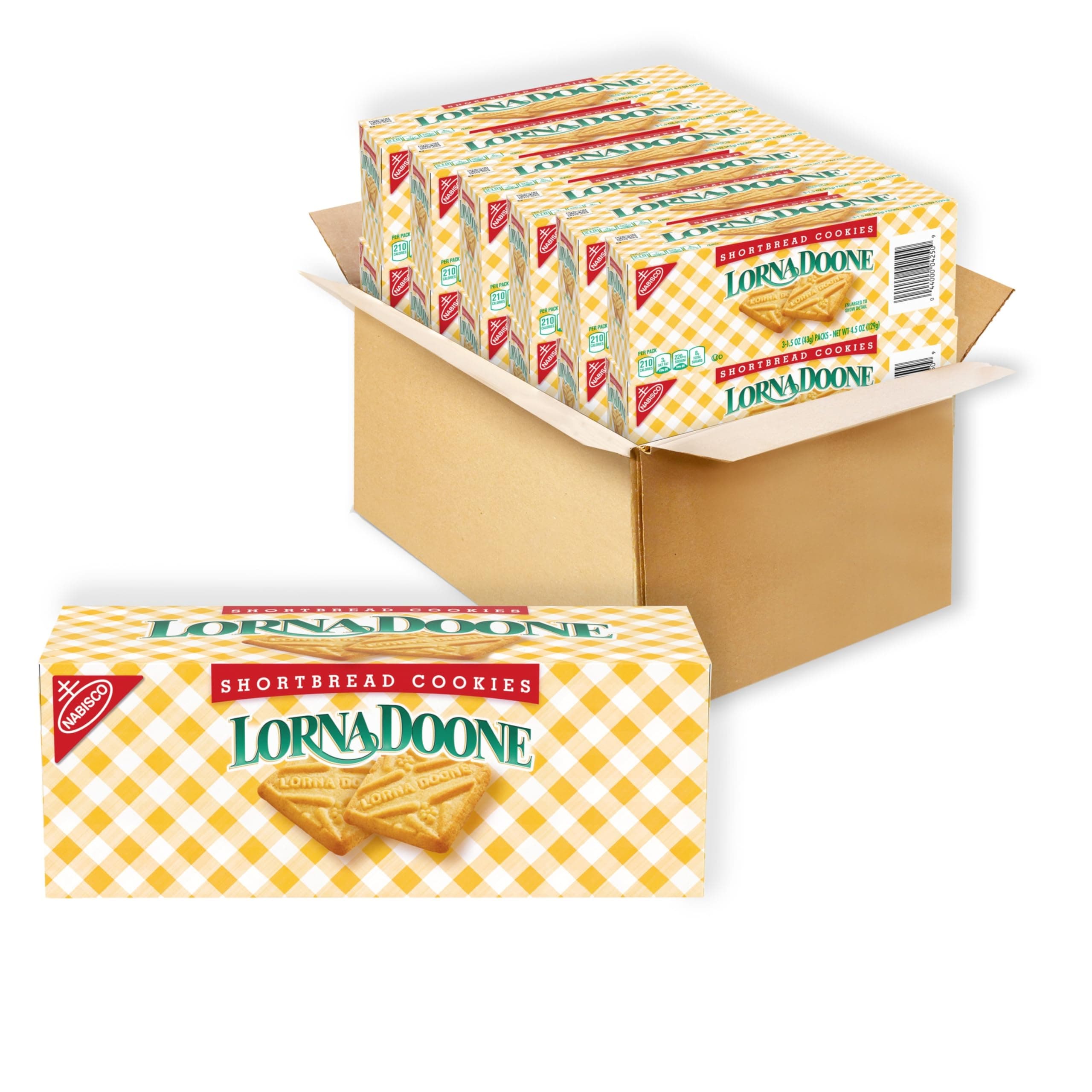 Lorna Doone Shortbread Cookies, 36 Snack Packs | 6 Cookies Per Pack, Individually Wrapped, Certified Kosher