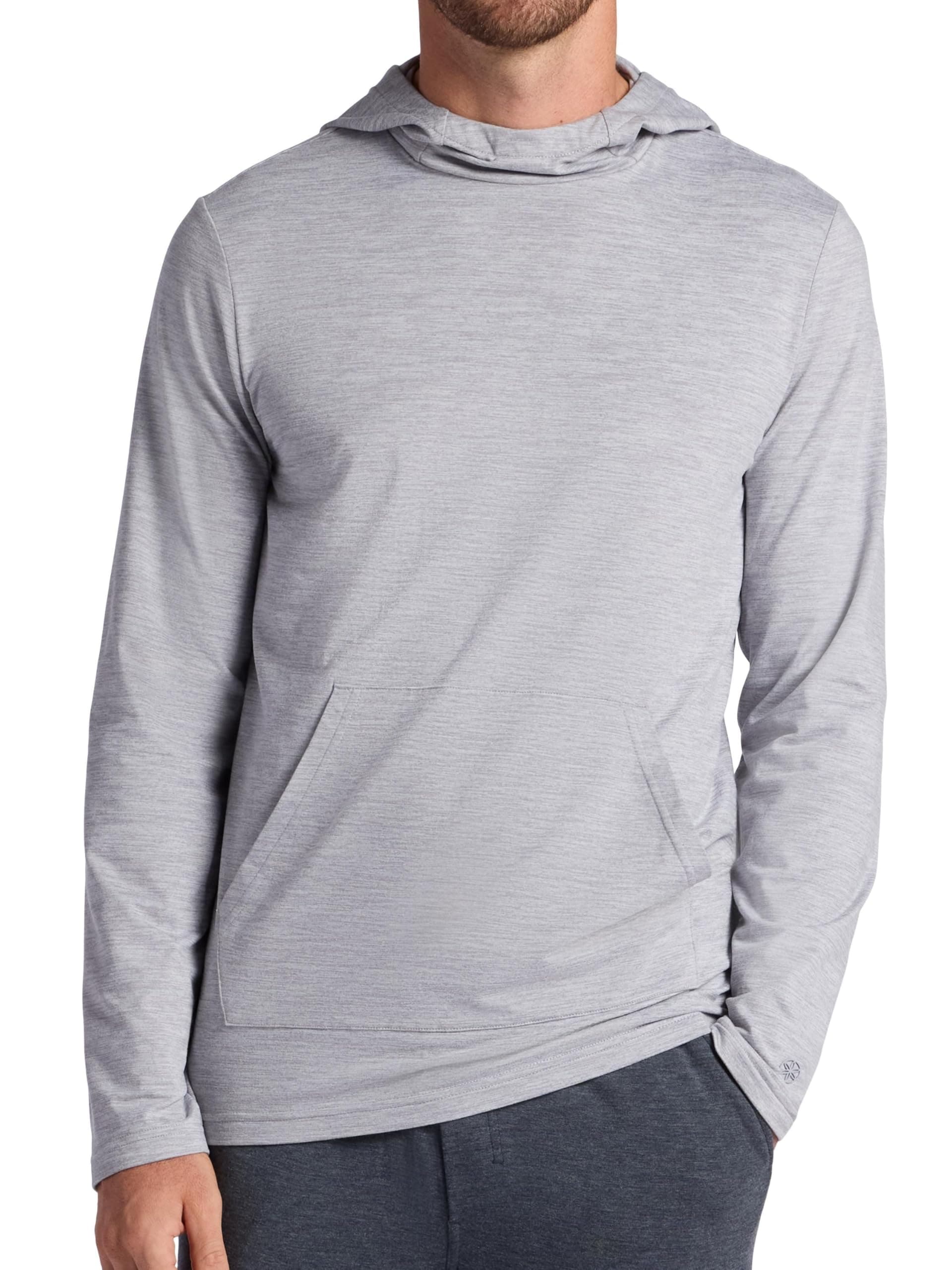 Gaiam Men's Bliss Balance Long Sleeve Pullover Hoodie, Relaxed Fit, Stretch Midweight Material