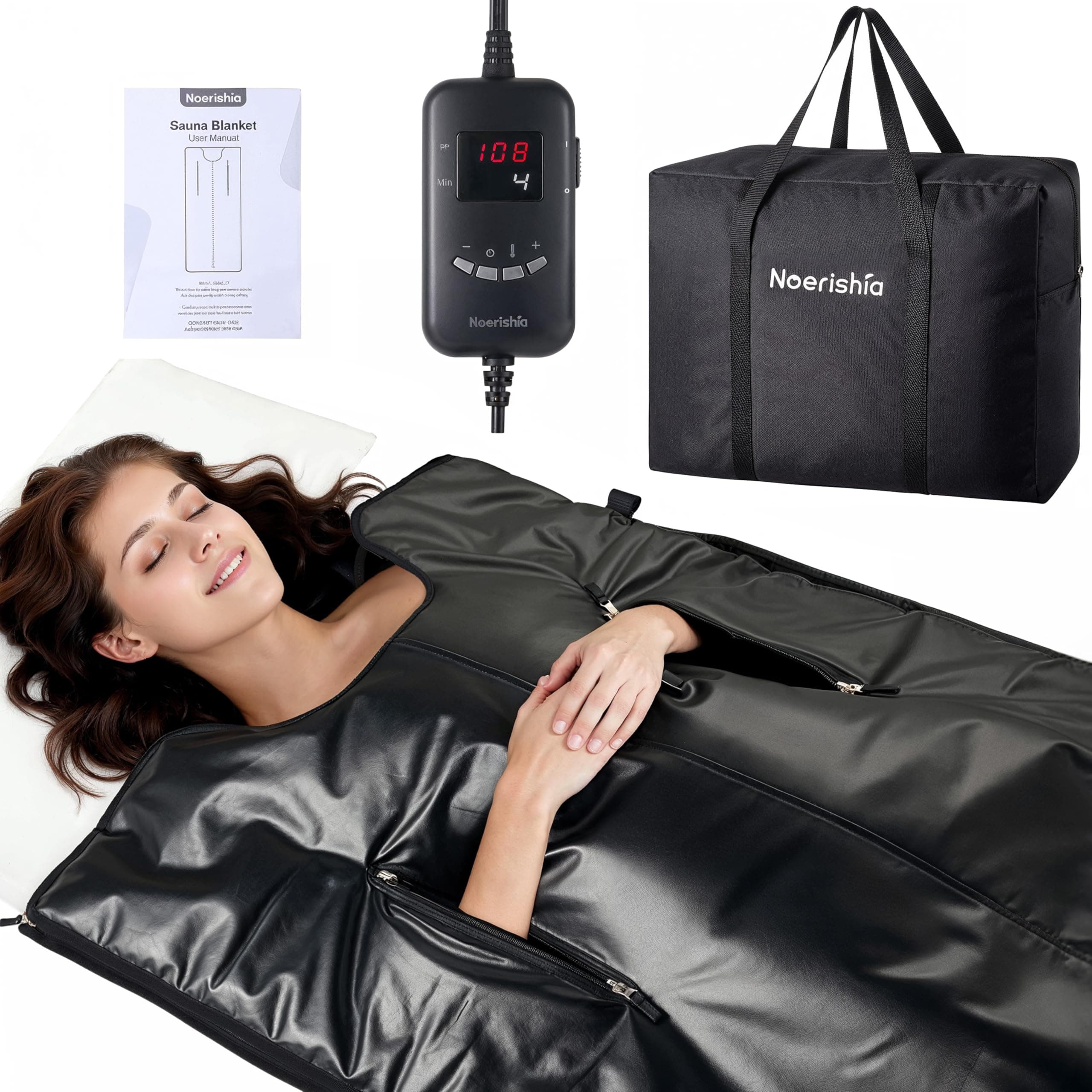 Infrared Sauna Blanket for Relaxation & Self-Care, Full Body Heat Therapy | Soothing Muscles Pain, Wellness Gifts for Family, Machine Washable