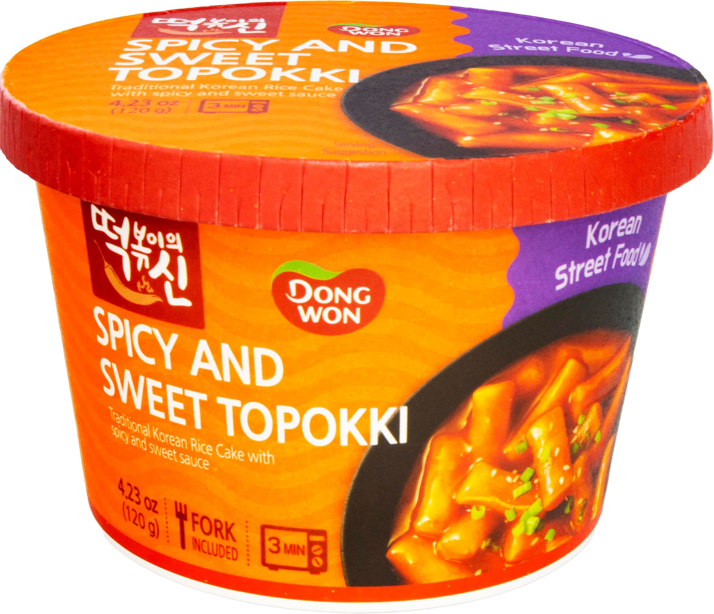Dong Won Sweet & Spicy Sauce Topokki In Cup, 4.23 Ounces (Pack Of 8)