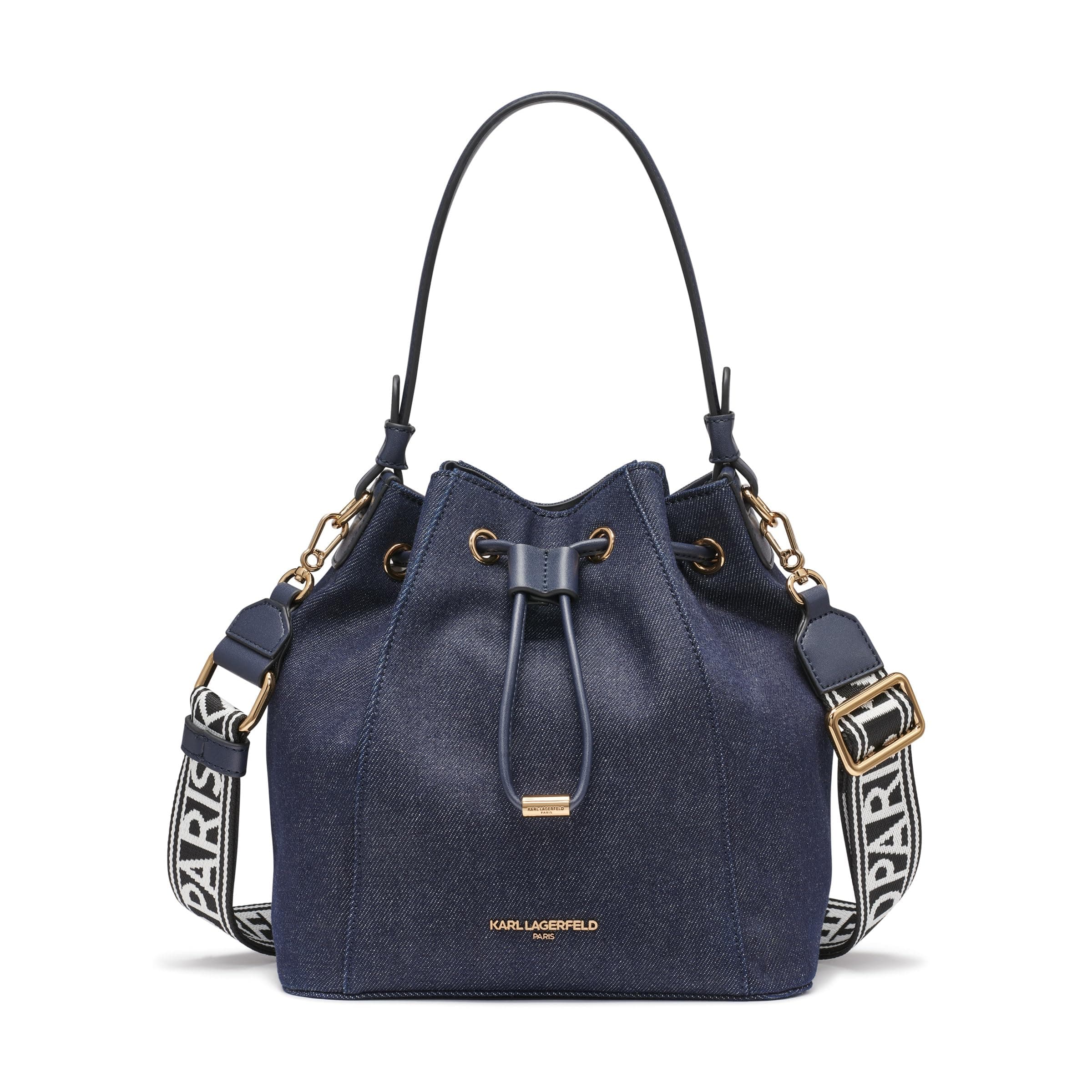KARL LAGERFELD Women's Adele Bucket Bag Handbag | Non-Leather, Harlow, Travel Wear