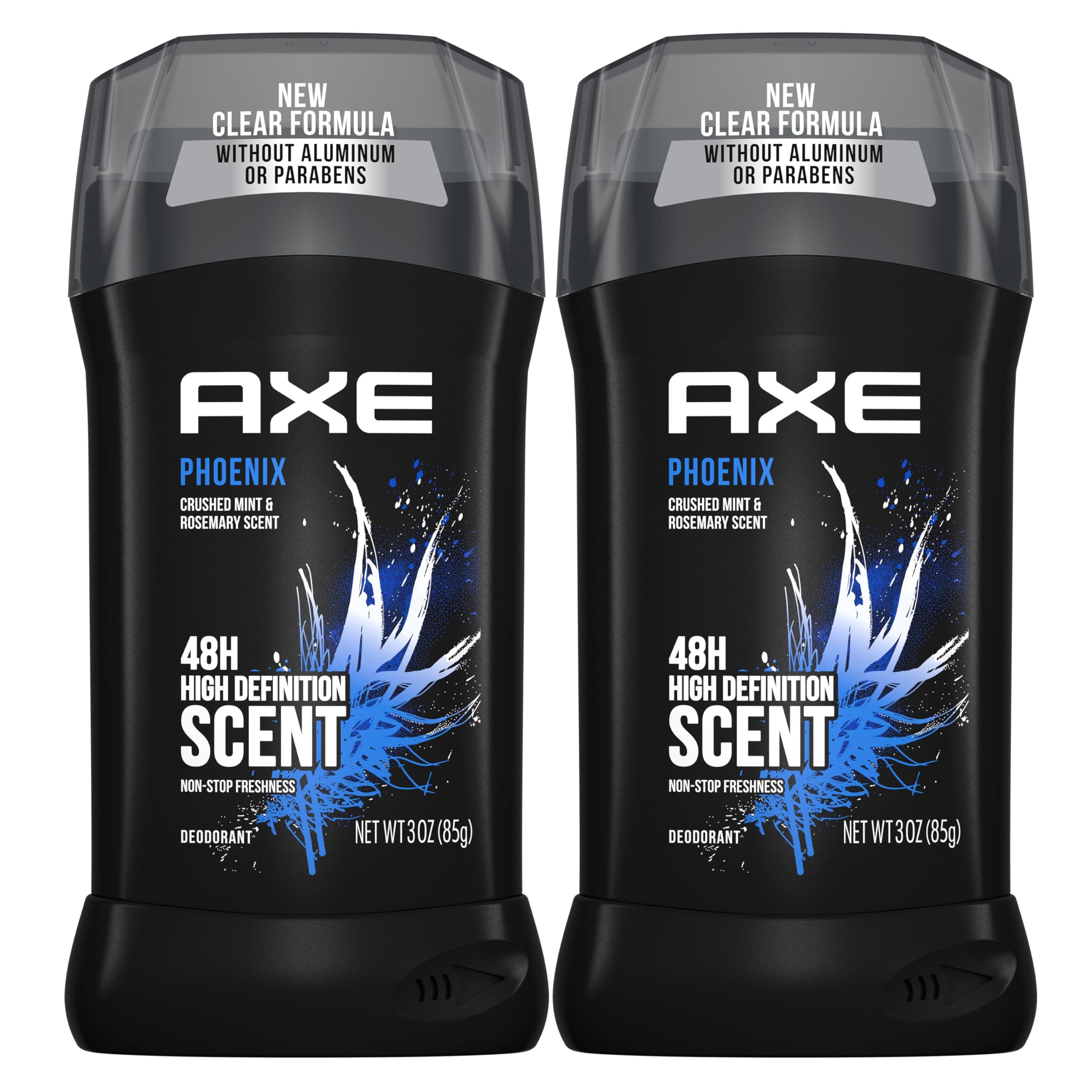 AXE Deodorant Stick for Men Phoenix Twin Pack For Long Lasting Odor Protection, Crushed Mint & Rosemary Men's Deo, Aluminum Free 3 oz