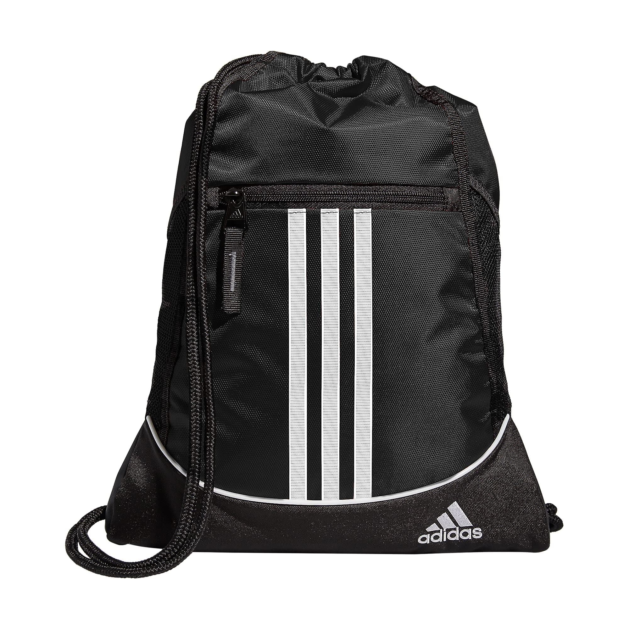 adidas Alliance Sackpack – Drawstring Backpack for Sports, Small Gym Bag, Black/2, OSFA