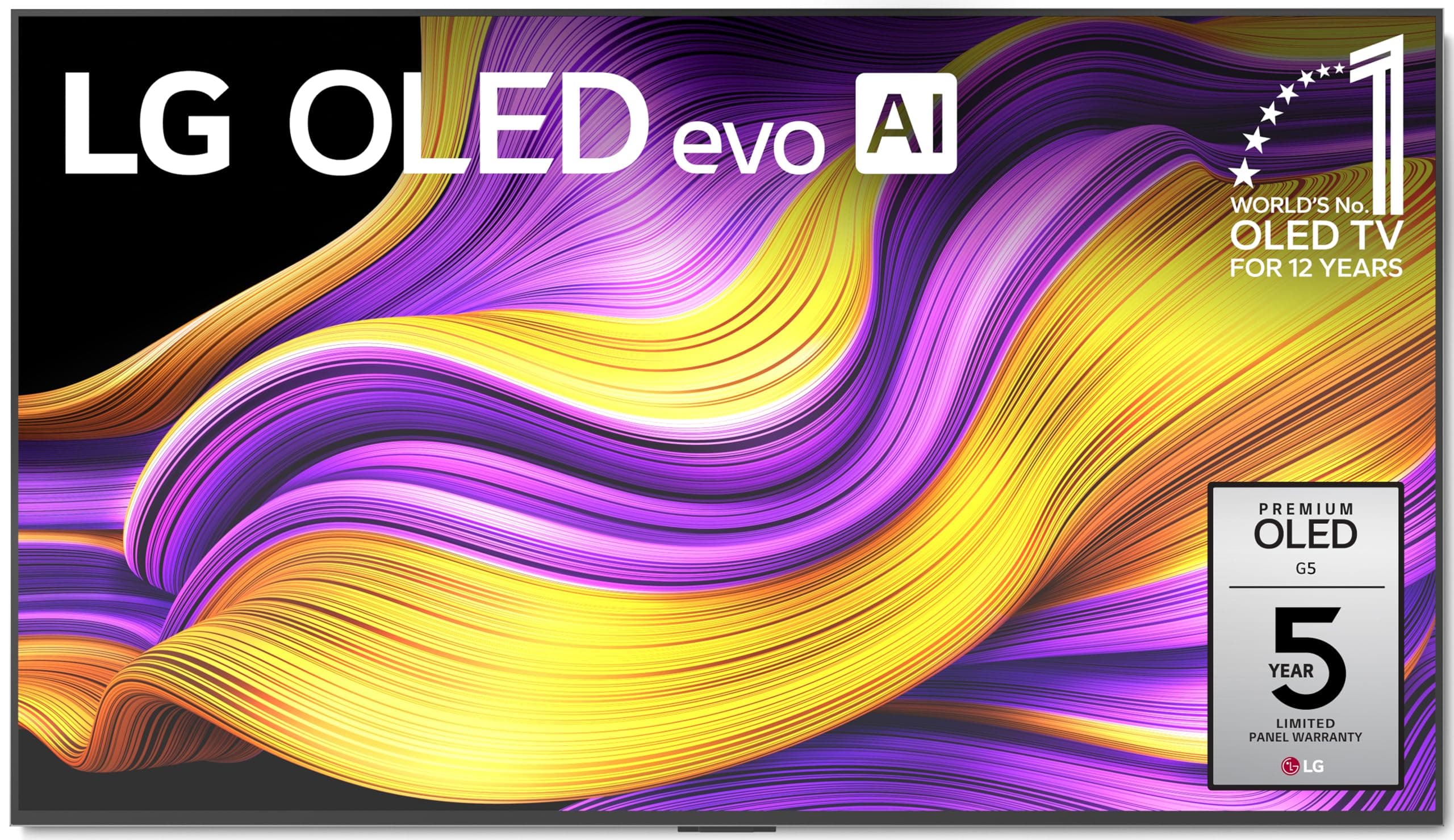 LG 55-Inch Class OLED evo AI Super Upscaling 4K G5 Series Smart TV w/Dolby Atmos & Vision, HDR10, Filmmaker Mode, Wow Orchestra, Alexa Built-in (OLED55G5WUA, 2025)